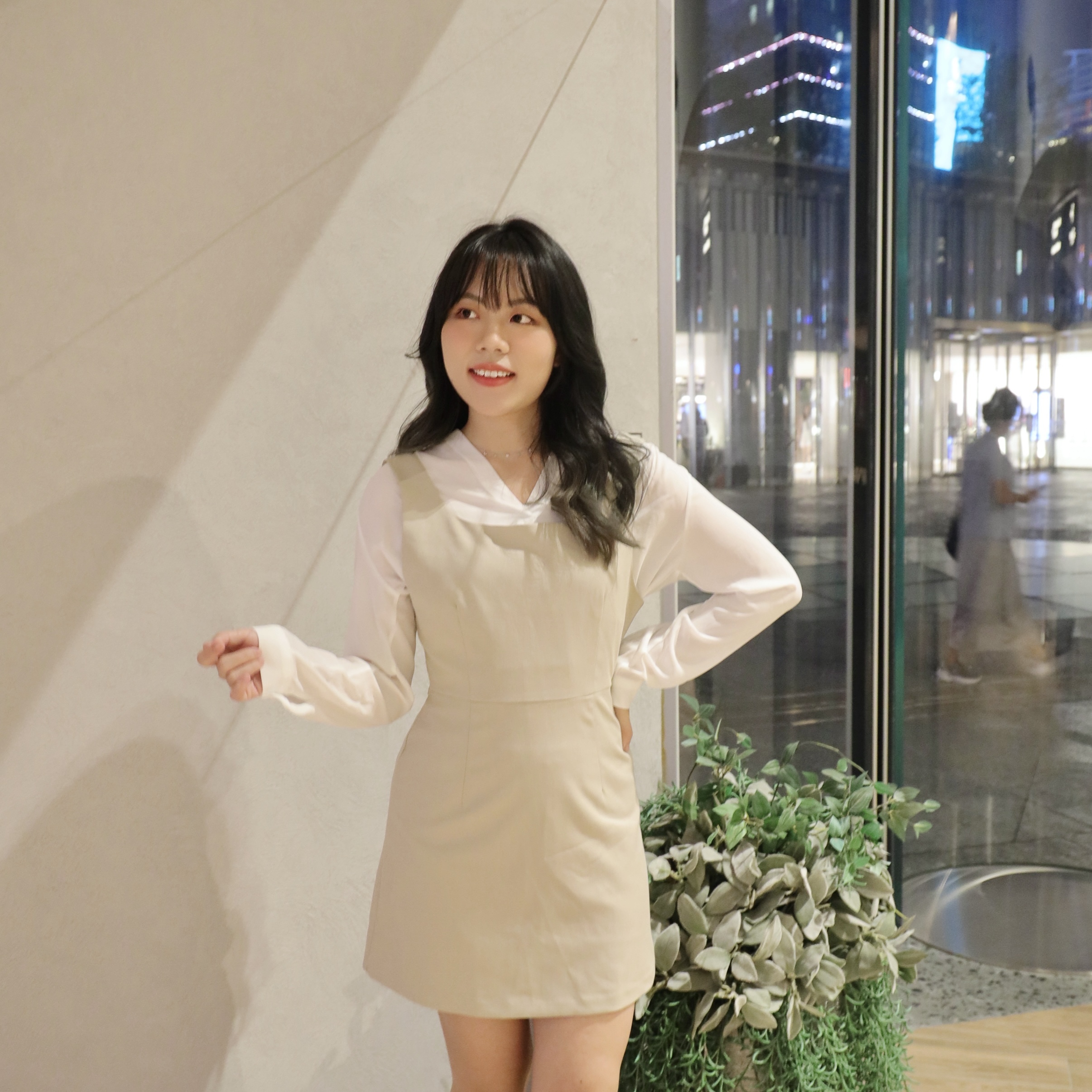 ✨ ||OPS183|| 方領氣質少女短連身裙