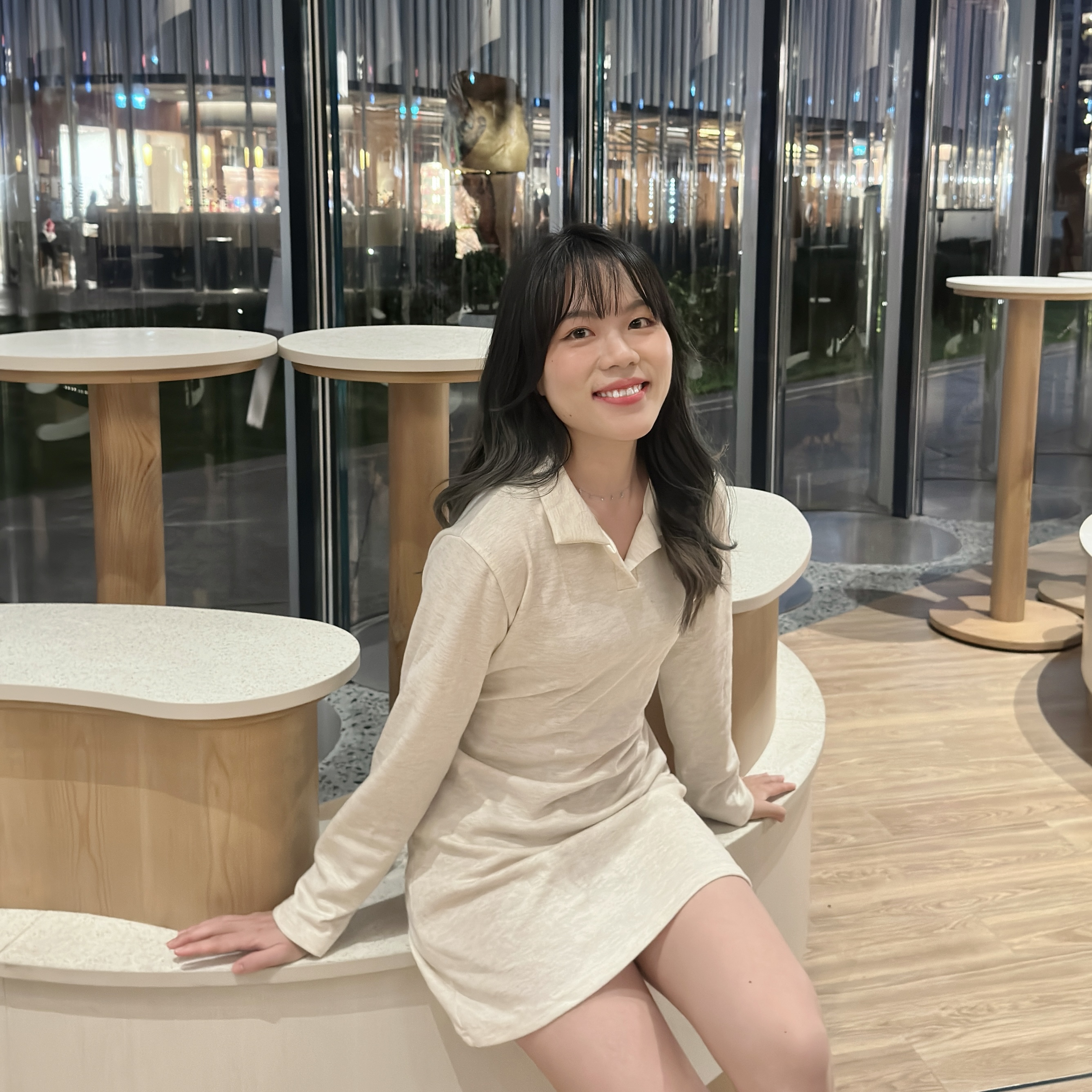 ✨ ||OPS185|| 隨意反領棉質長袖連身裙