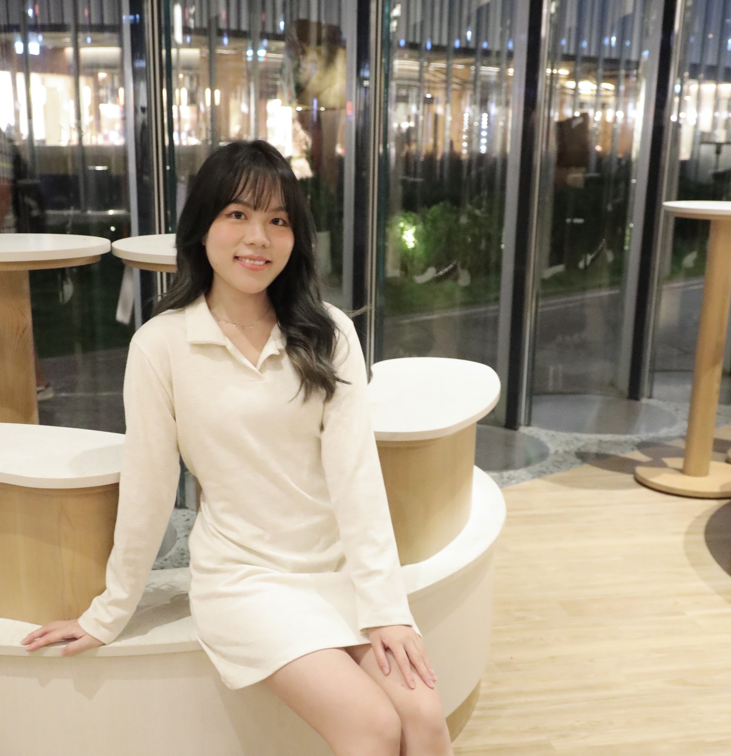 ✨ ||OPS185|| 隨意反領棉質長袖連身裙