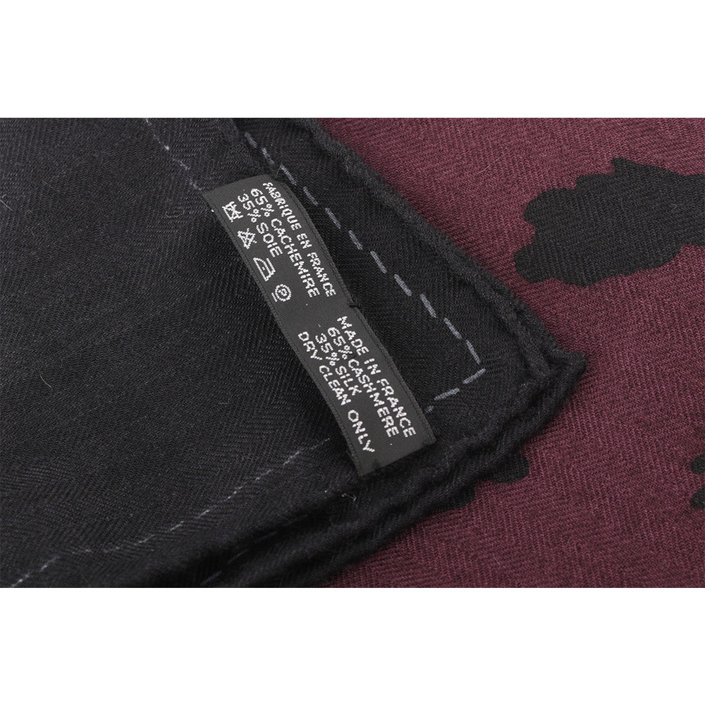 【HERMES】Monsieur et Madame 黑/黃/紫 方巾絲巾(140X140)