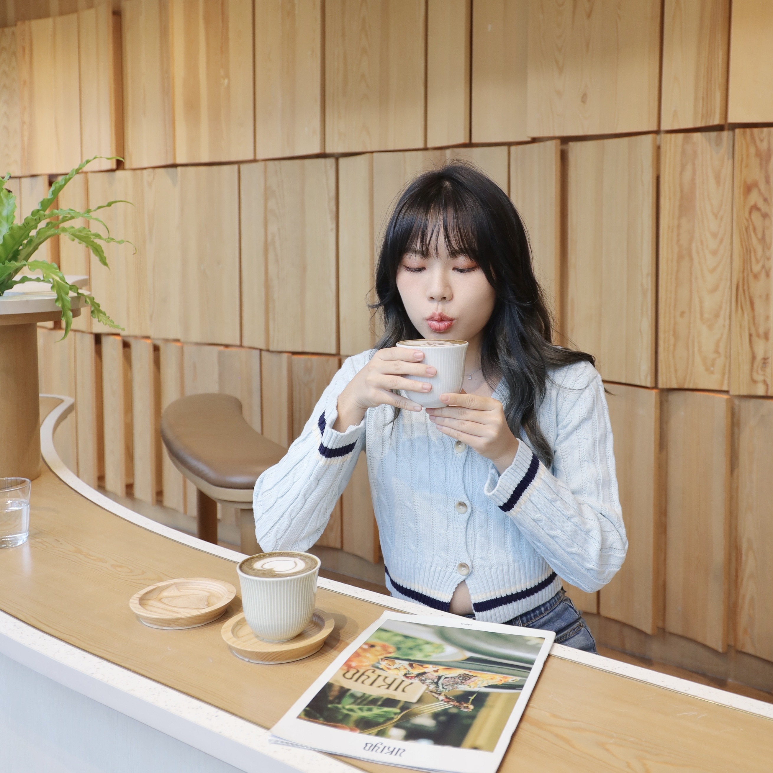 ✨||TOP427||文青學院風短身長袖針織TOP