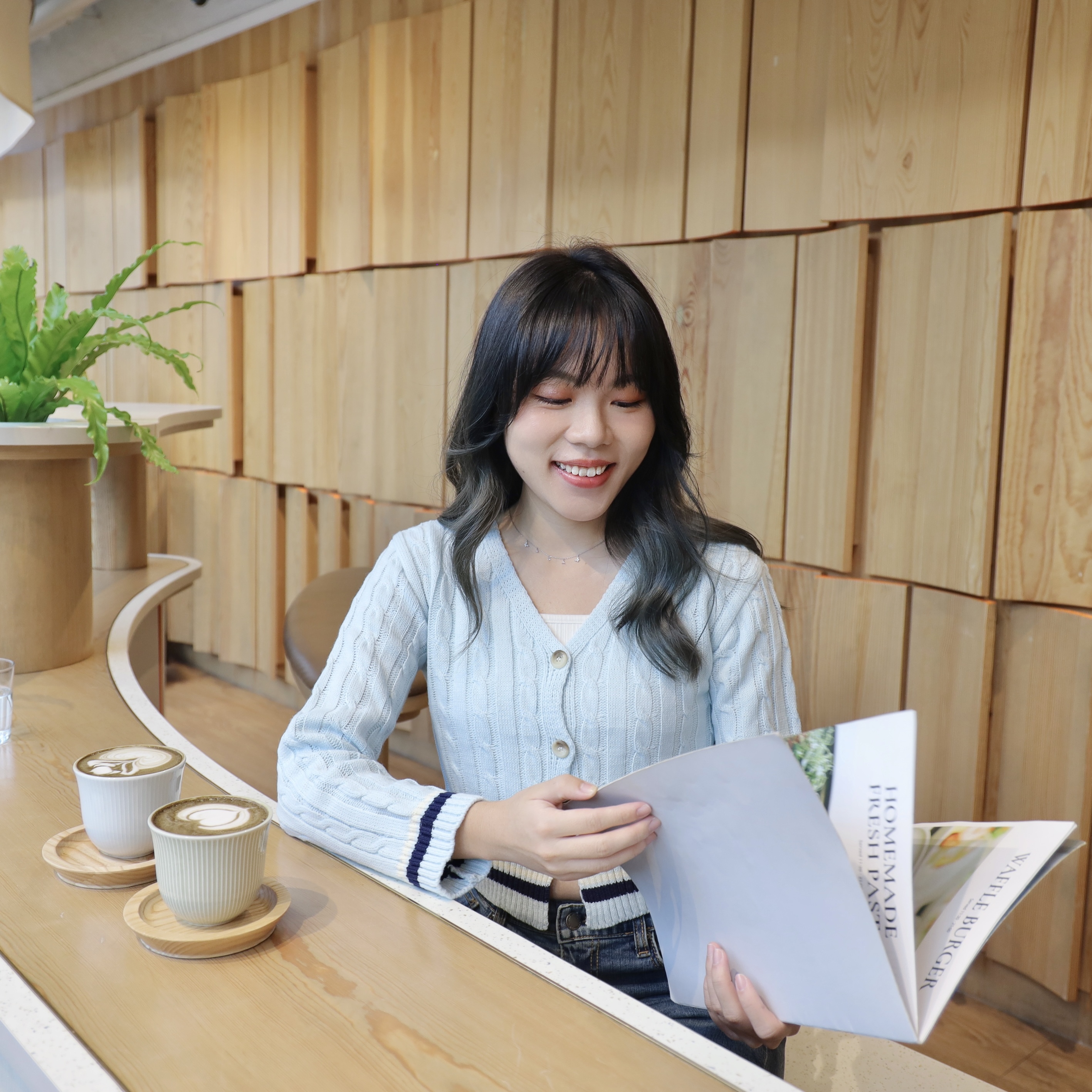 ✨||TOP427||文青學院風短身長袖針織TOP