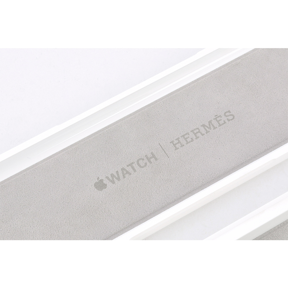 【HERMES】不鏽鋼銀寬錶帶Apple Watch(42mm)(金棕色)