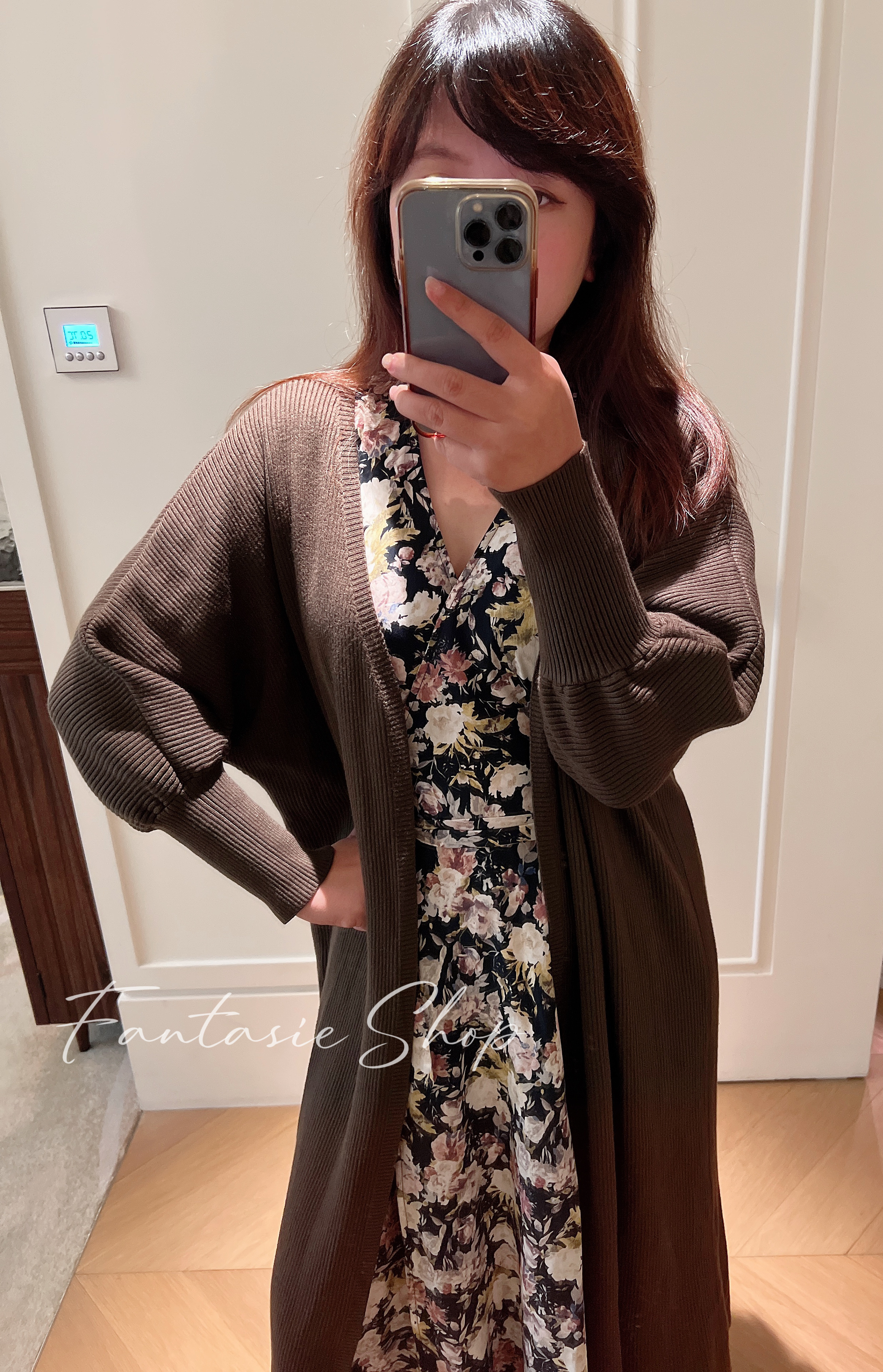 🇰🇷質感條紋寬袖長罩衫