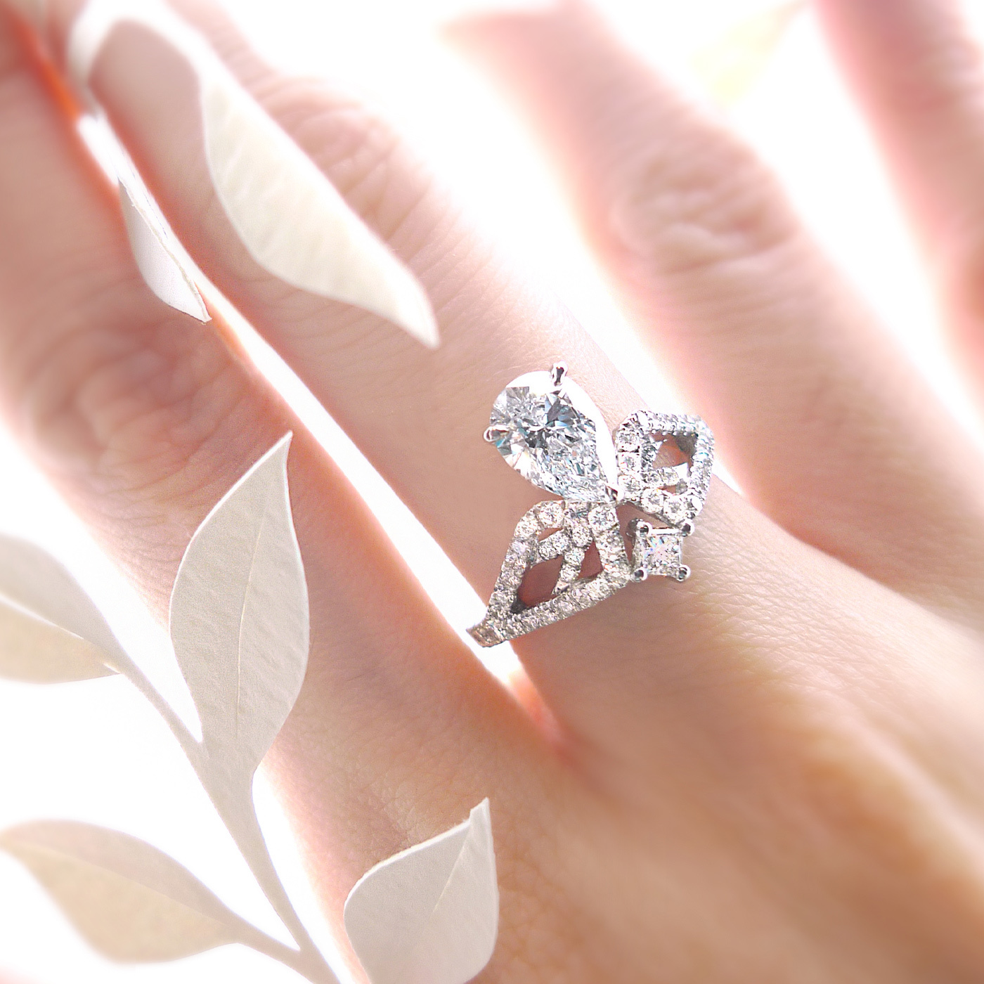 歌劇魅影 — GIA1克拉水滴形鑽戒