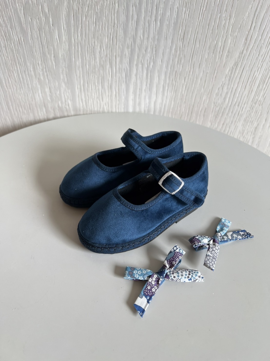 SCIUSCIA 絨面瑪麗珍鞋 Baby Maryjane Blue Velvet 深藍