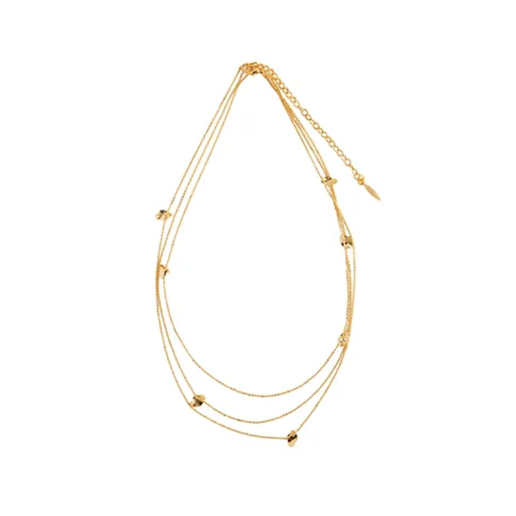 SIGNATURE立體葉片三層鎖骨項鍊