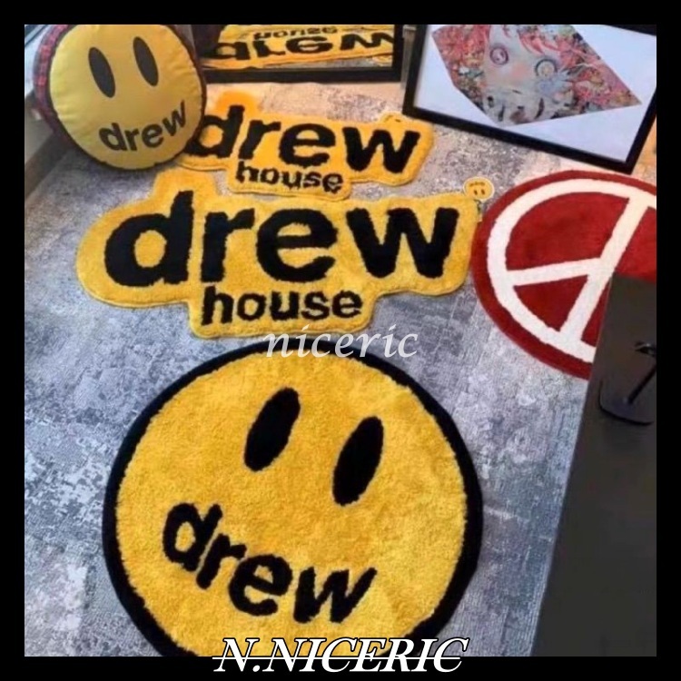 [Nice日韓歐美代購］笑臉大地毯Drew House Justin Bieber 羊毛笑臉地毯 drew house地毯