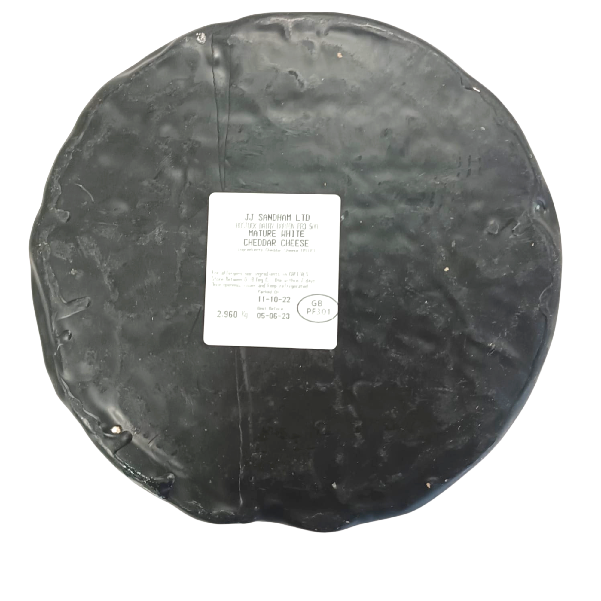 英國濃味黑蠟白車打芝士 UK Black Waxed Mature White Cheddar Cheese 3.0-3.5千克/ 件 +/-5%  (冷凍 0-4℃)