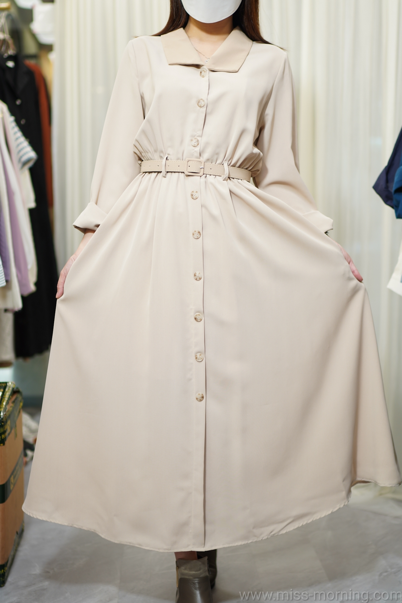 拼色款連身裙(13482)