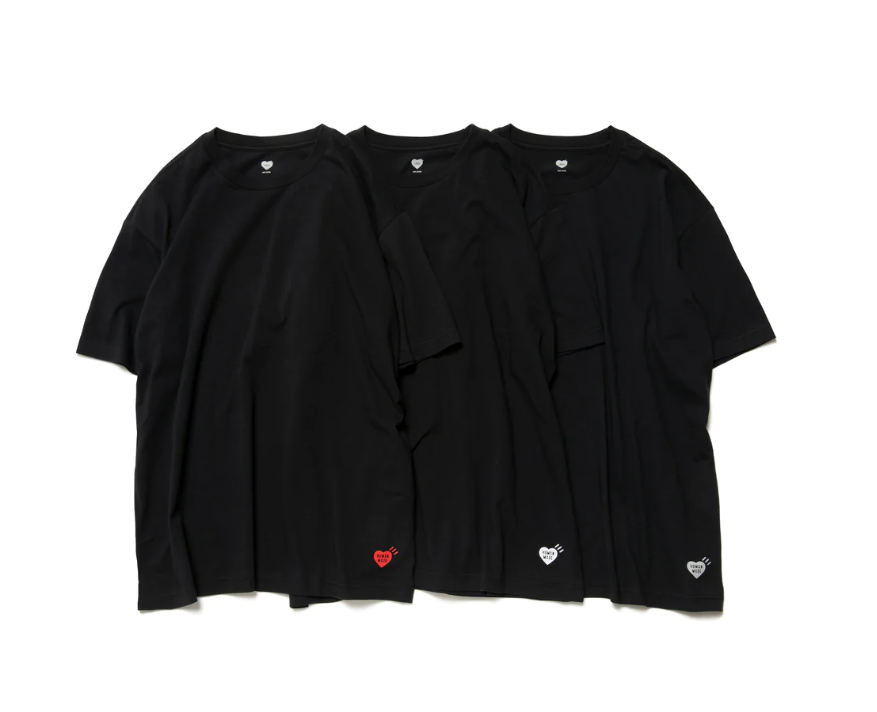 (Instock)human made - 3PACK T-SHIRT SET(BLK/Gray)(L/XL)