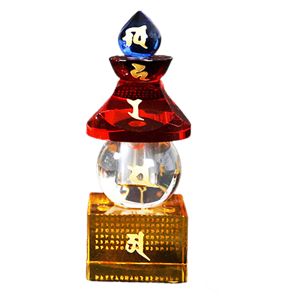 五色水晶寶篋印陀羅尼寶塔 高18公分【十方】134101