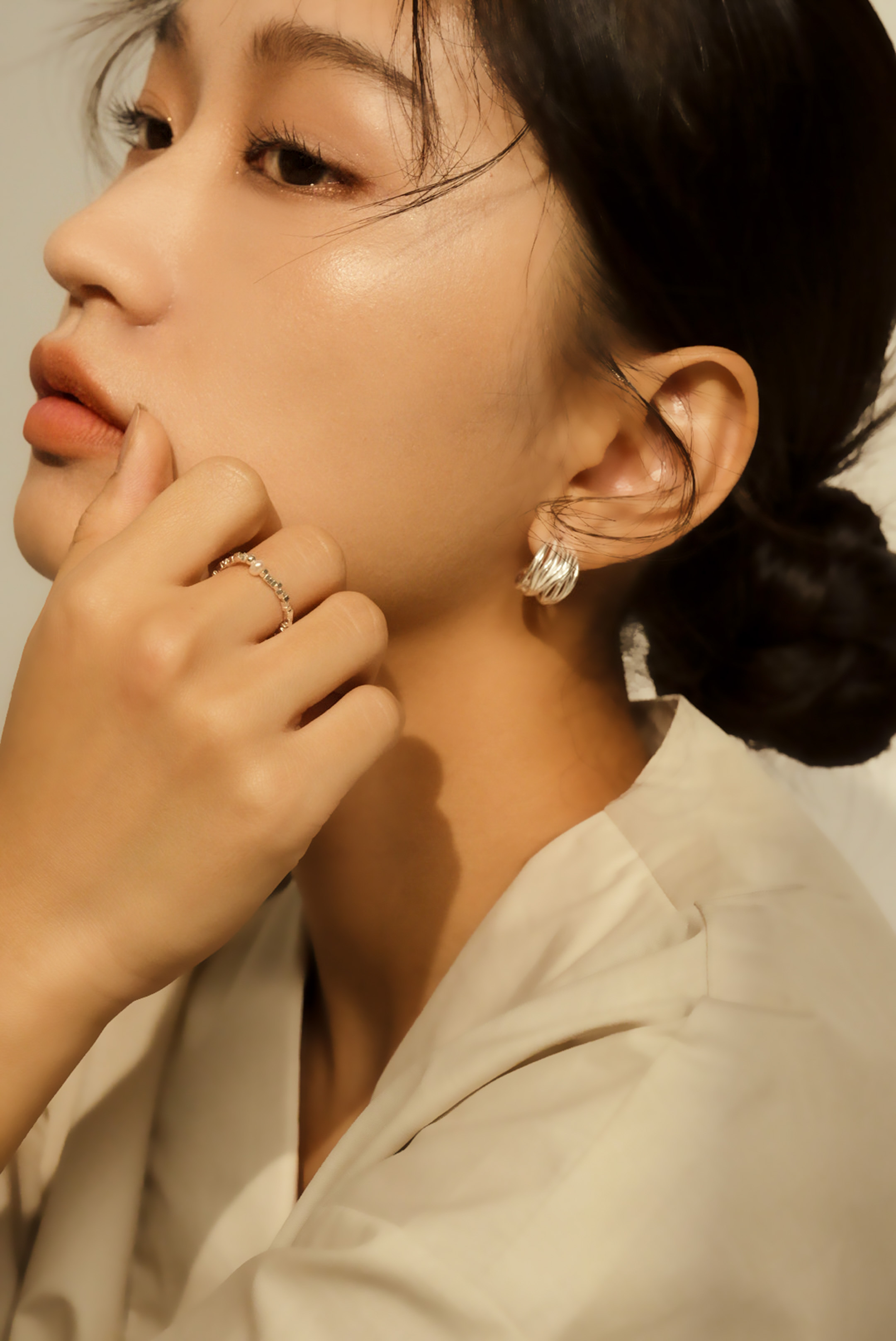 R279|碎銀合金鍍金戒指