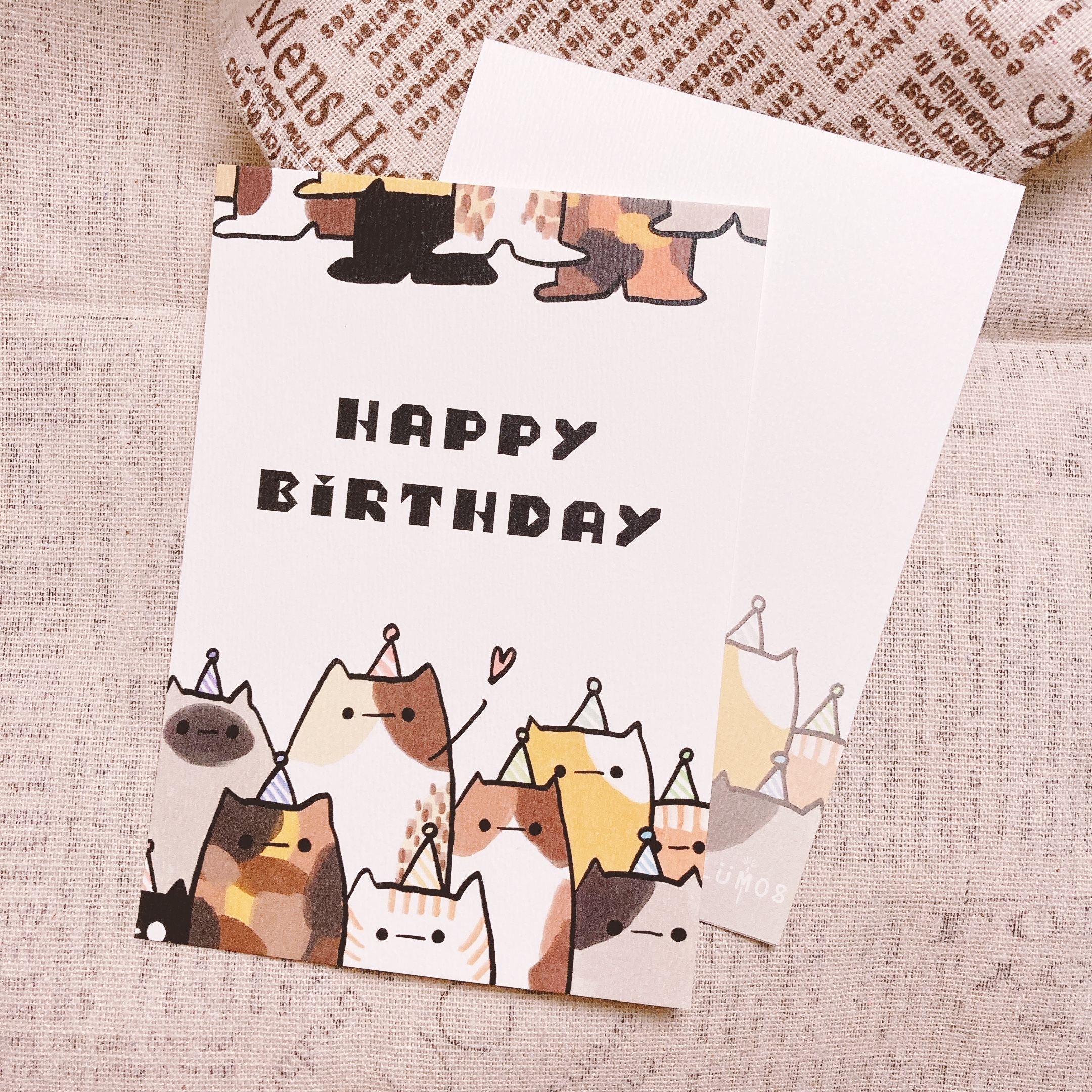 LUMOS｜喵的 祝你生日快樂  明信片