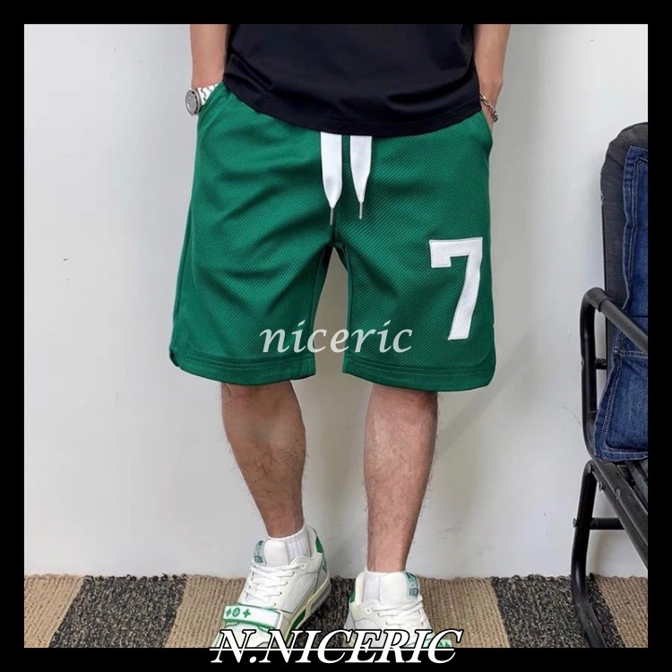 [Nice日韓歐美代購］FOG材質22s 幸運7材質好舒適好穿❗️韓國Nas自創品牌數字大7 透氣網狀 短褲