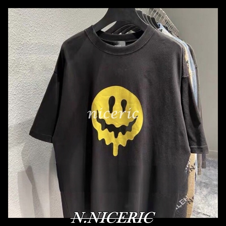 巴黎世家 Balenciaga溶解笑臉骷髏背面刺繡手指超吸睛 短袖 T恤 短袖 短T