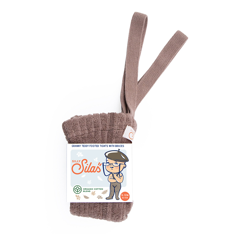 Silly Silas 復古泰迪吊帶褲襪-Granola