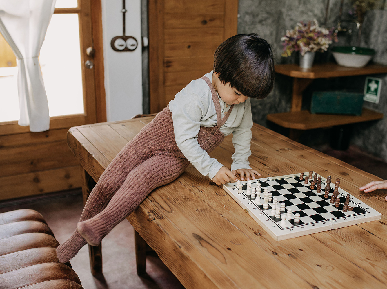 Silly Silas 復古泰迪吊帶褲襪-Granola