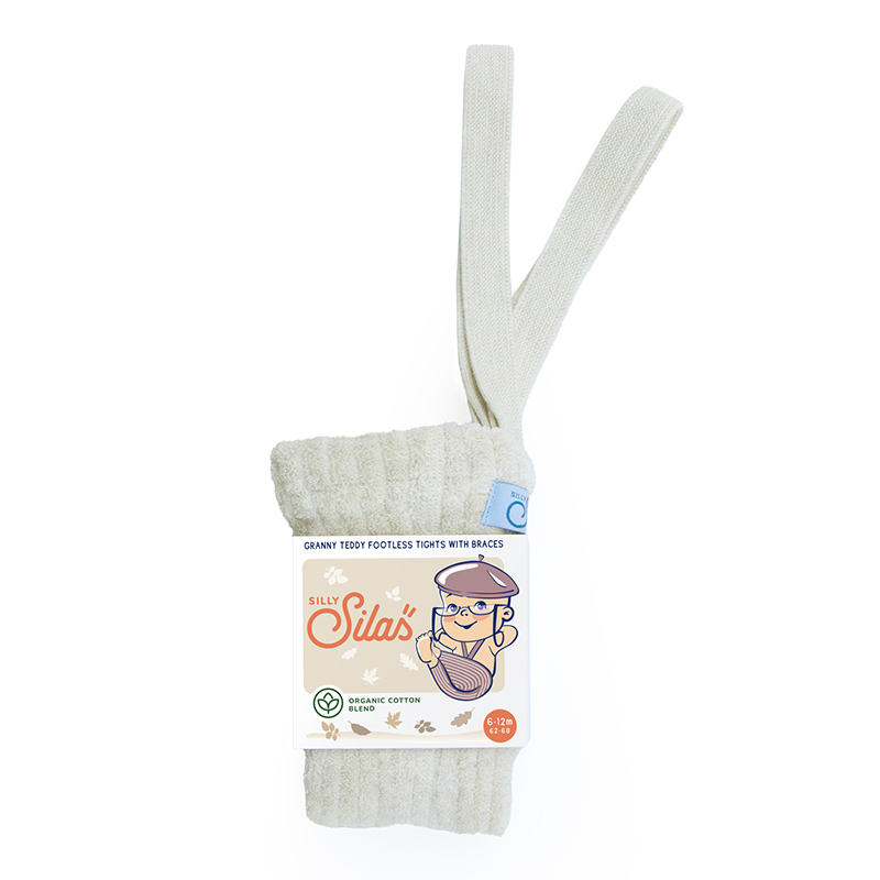 Silly Silas 復古泰迪吊帶褲-Cream Blend