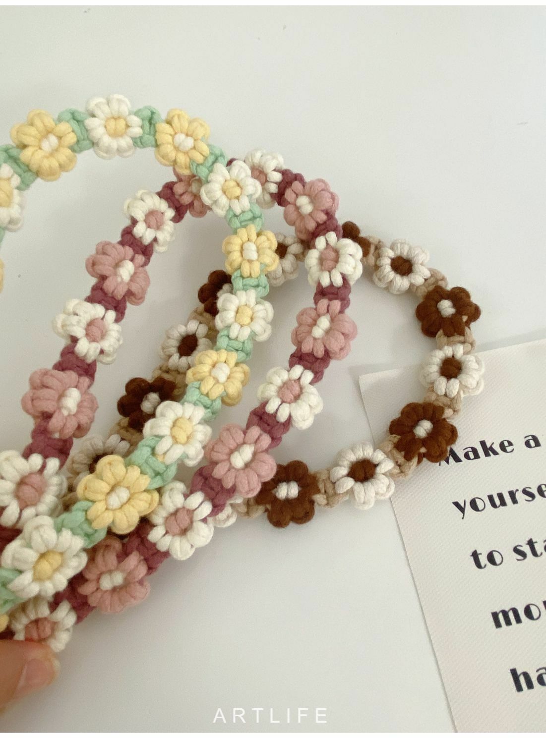 雙色小花可調式背帶掛繩