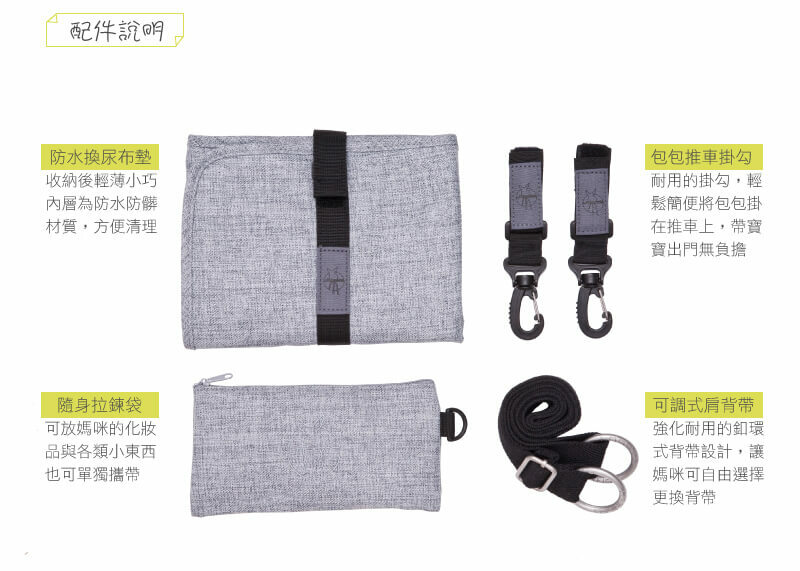 德國媽媽包No.1品牌,LASSIG讓媽媽包不只是媽媽包,兼具時尚與功能性,手提肩背斜背多種背法,大開口大容量多隔層,使用環保防潑水材質,外出育兒神隊友,網紅媽咪推薦