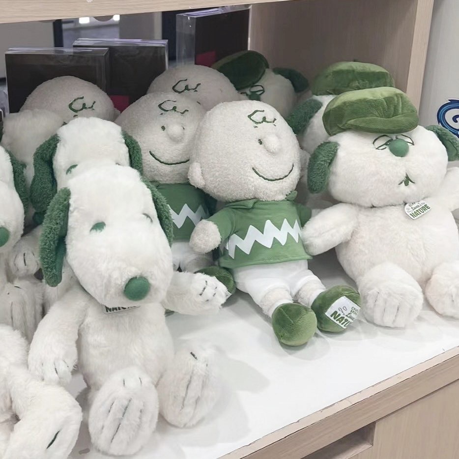 🇯🇵 SNOOPY LOVES NATURE 史努比家族 愛護自然 歐拉夫 查理布朗 綠色 抹茶綠 玩偶 娃娃 日本限定 / 現貨