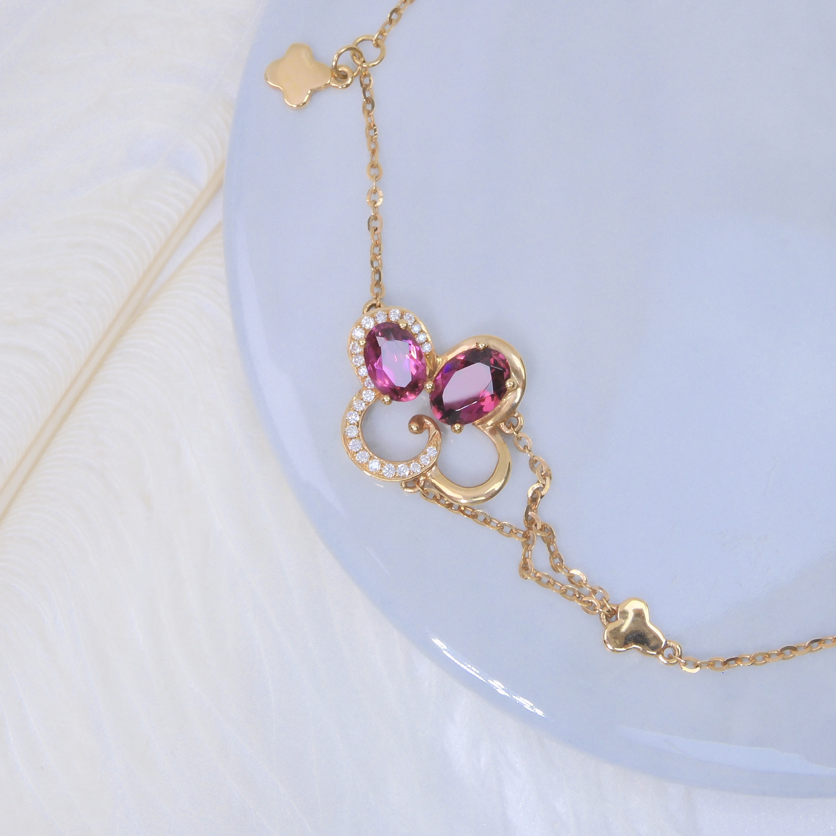 18K金 1.46ct 碧璽手鏈