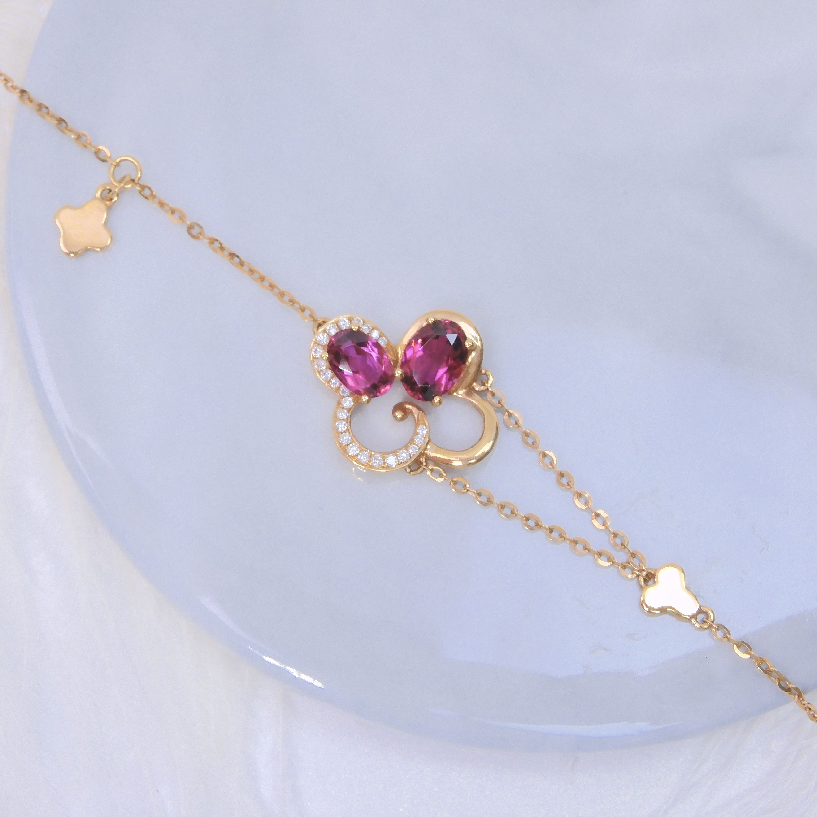 18K金 1.46ct 碧璽手鏈