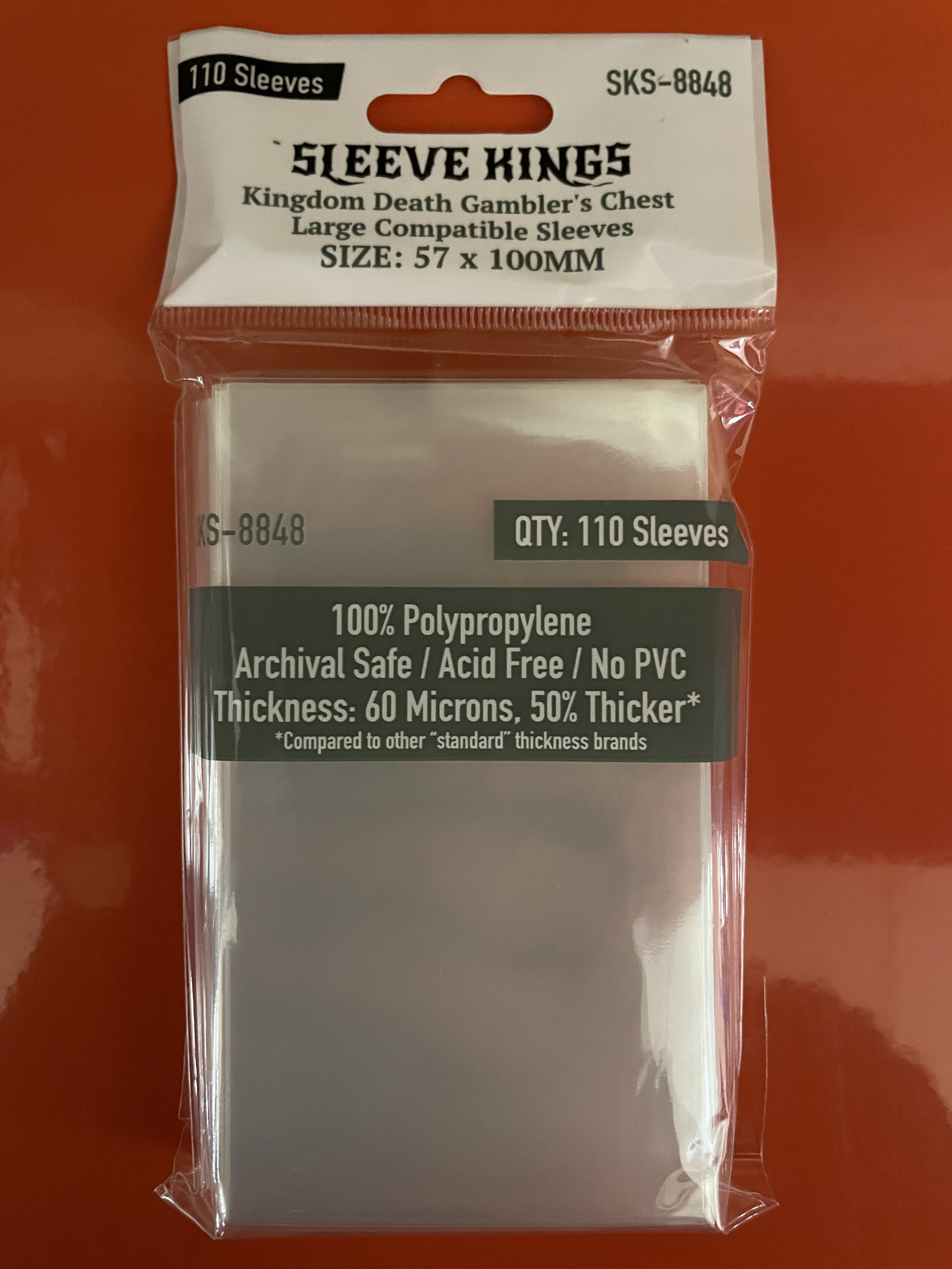 SK Card Sleeves (57 x 100 mm) -110/pk