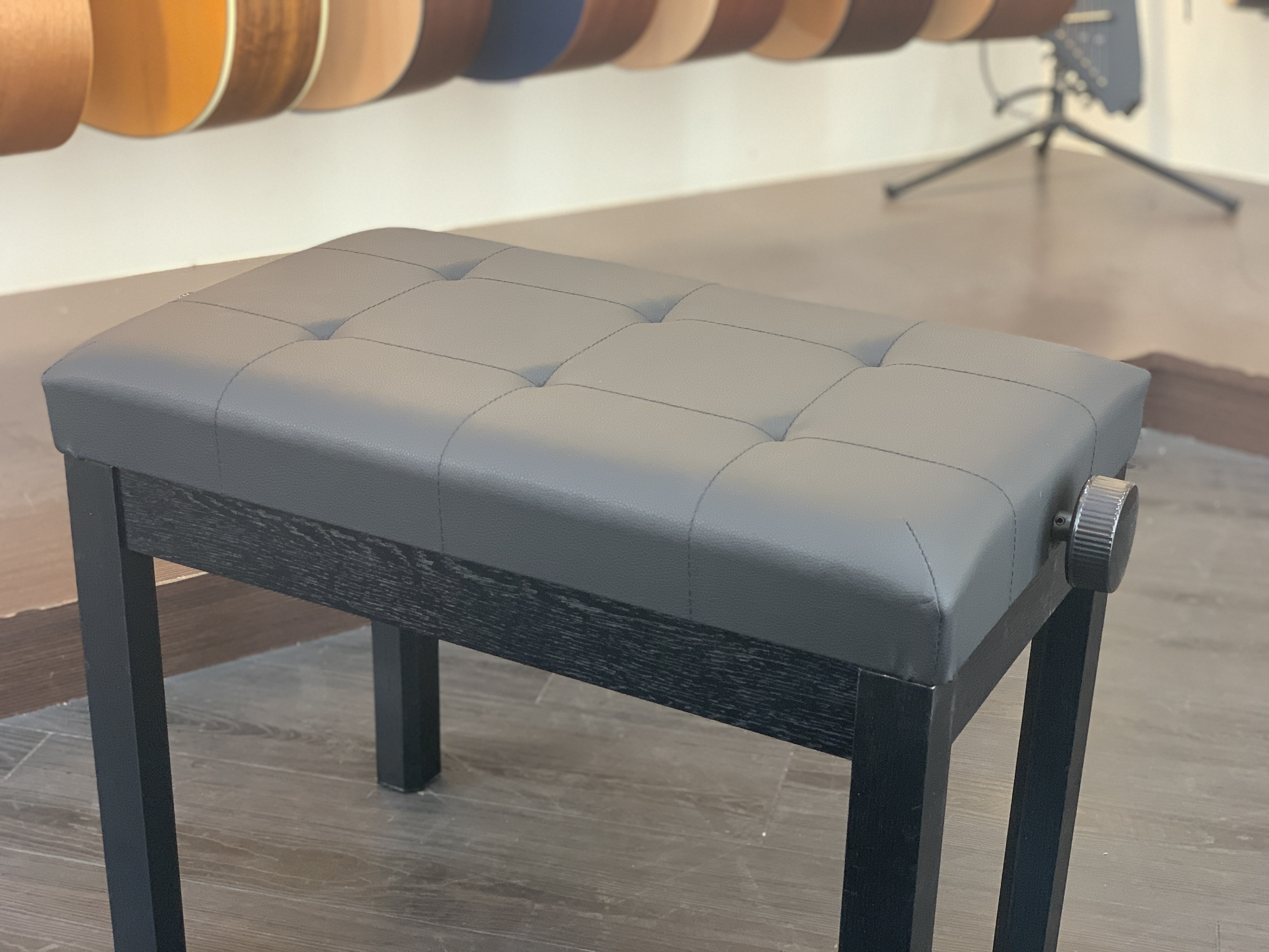 單人微調鋼琴椅 電子琴椅 升降椅 YM610 微調 PU皮革 琴椅 直腳 白色 第 6 張圖片｜三峽鍵盤 / 鋼琴