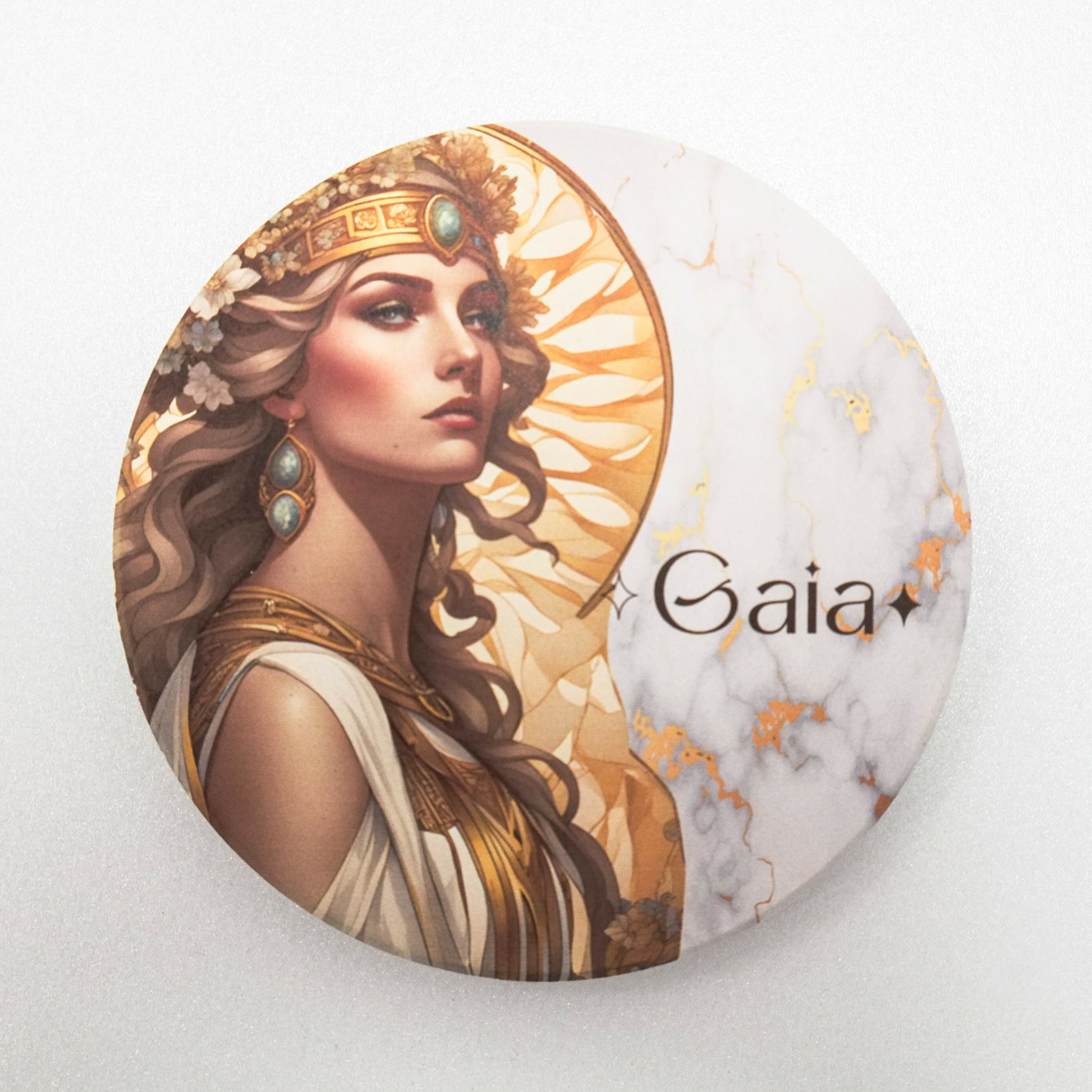 GAIA 藝術吸水杯墊｜《金色奢華》