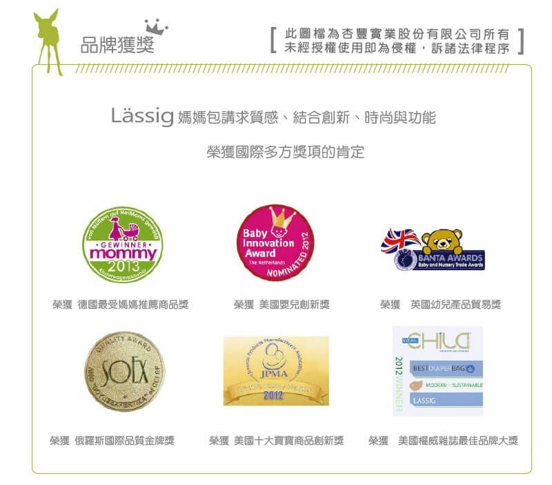 德國媽媽包No.1品牌,LASSIG讓媽媽包不只是媽媽包,兼具時尚與功能性,手提斜背後背多種背法,大開口大容量多隔層,使用環保防潑水材質,外出育兒神隊友,網紅媽咪推薦