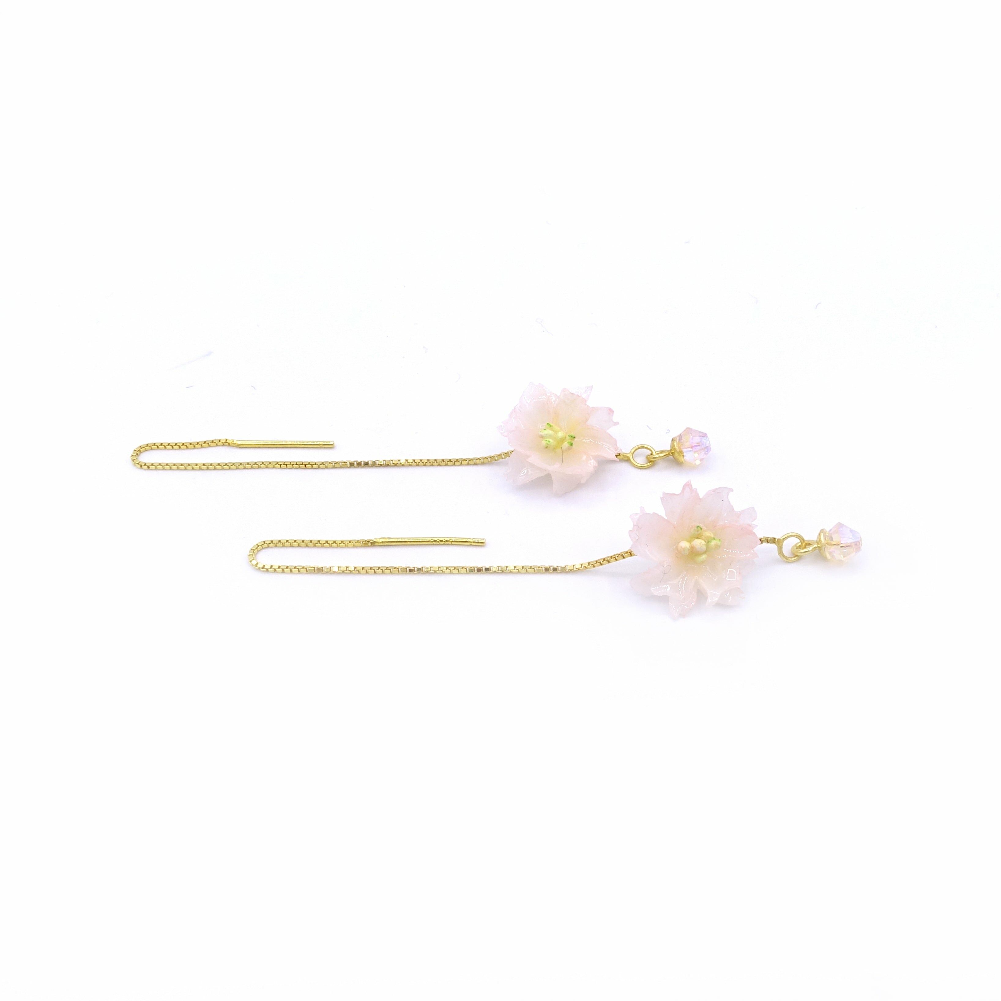 SAKURA COLLECTION Noon-Sakura Floral Ear Chains