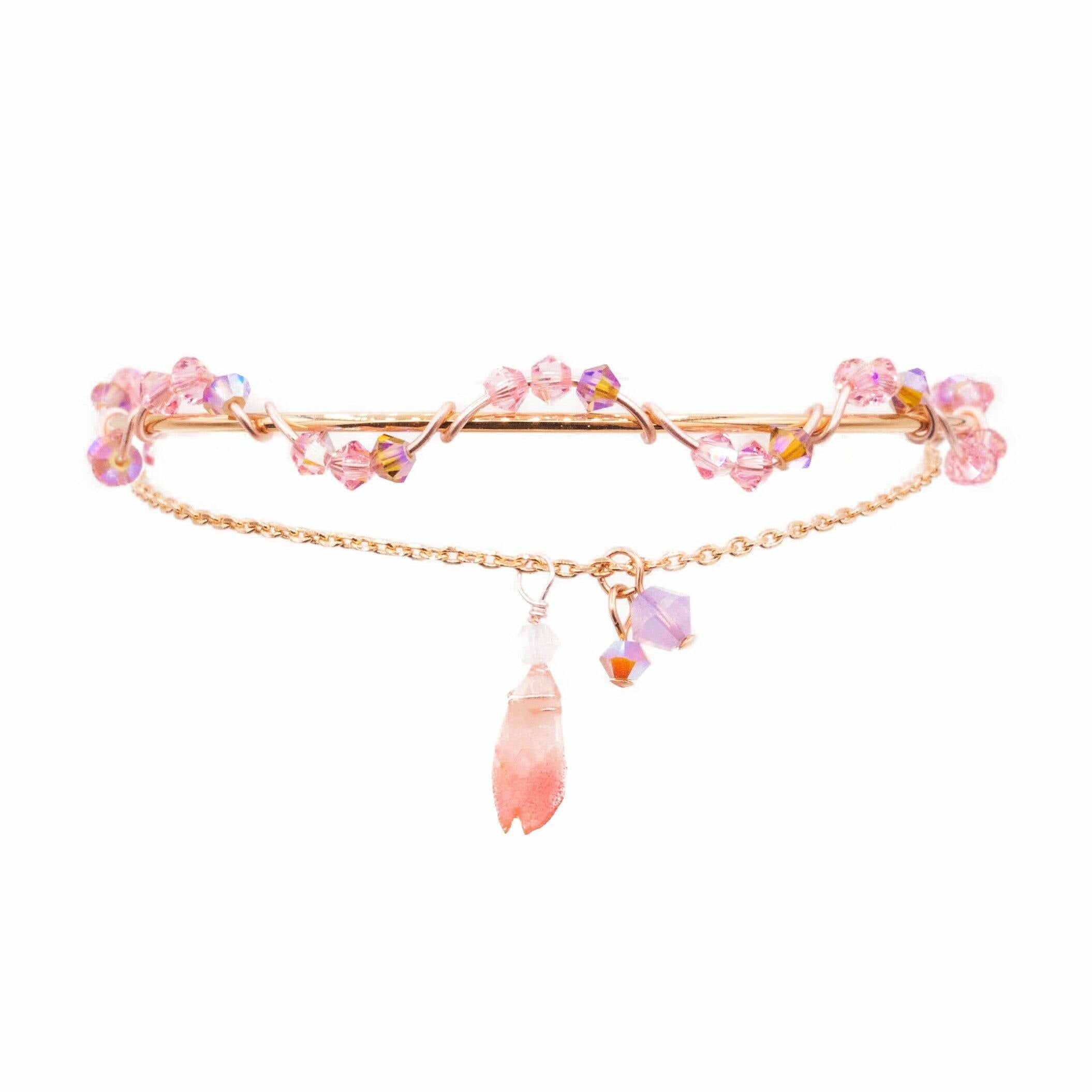 BLOSSOM Petals Rose-gold Plated Bangle