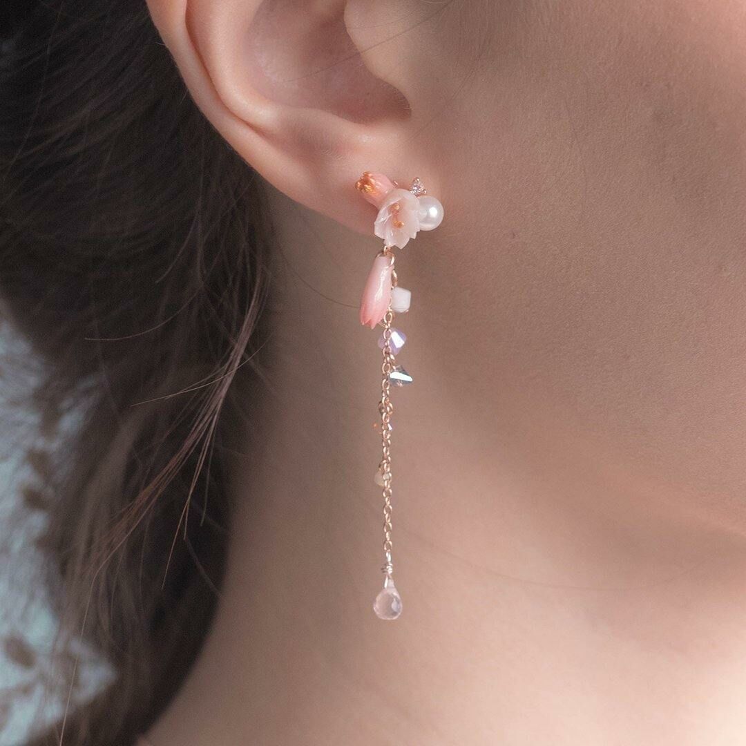 BLOSSOM Sakura 2-way 925 Silver Earrings