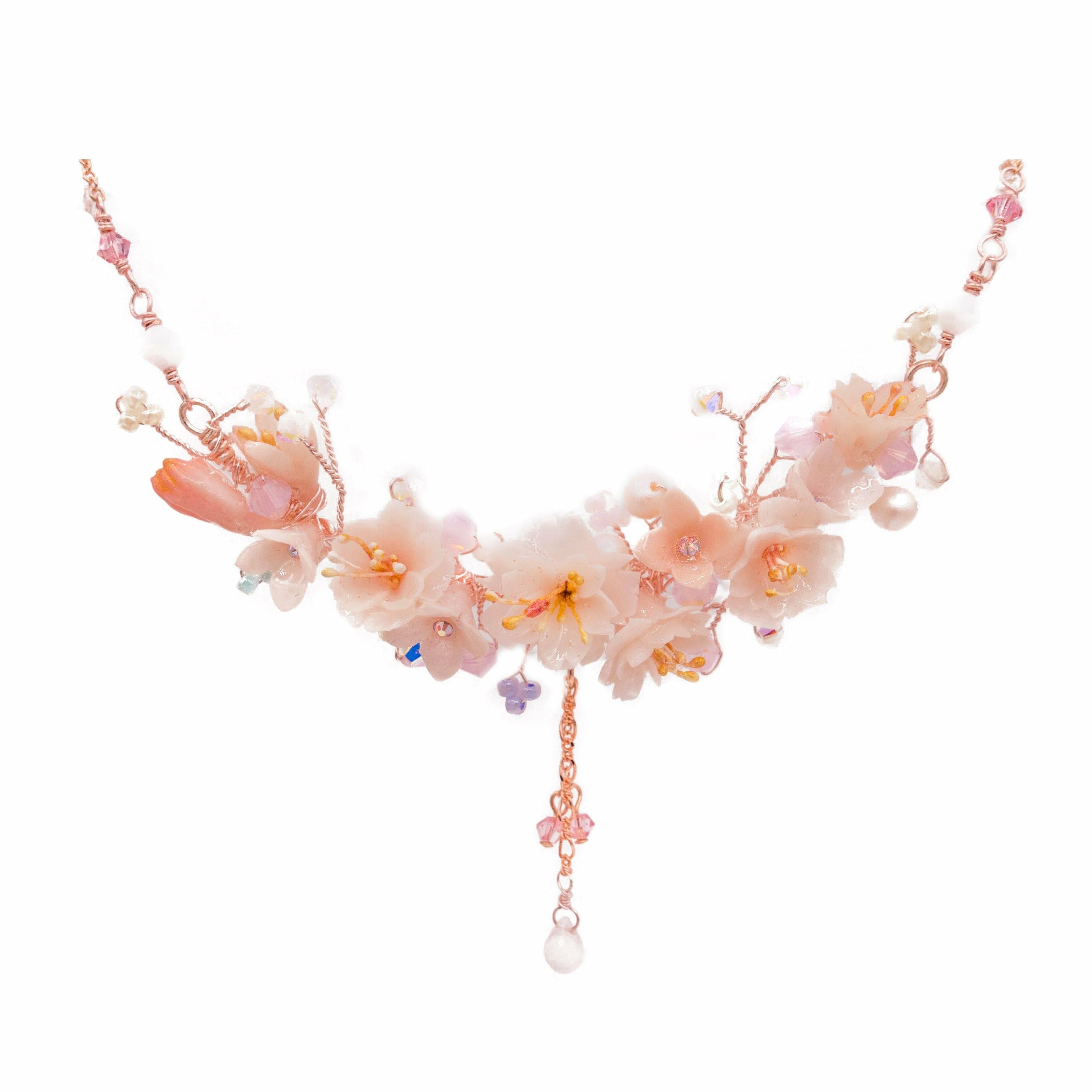 BLOSSOM Rose-gold Plated 925 Silver Collar Necklace
