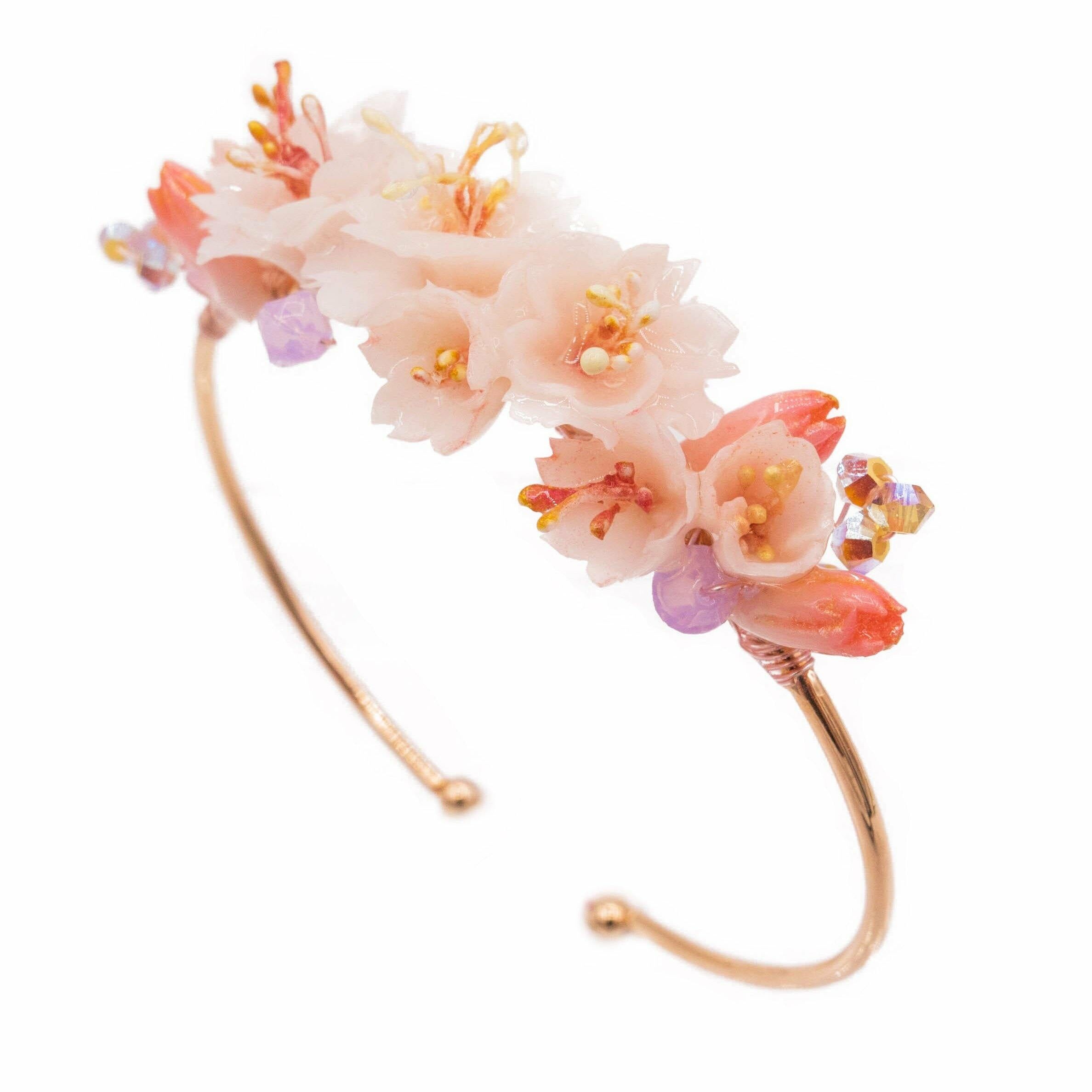BLOSSOM Bouquet Rose-gold Plated Bangle
