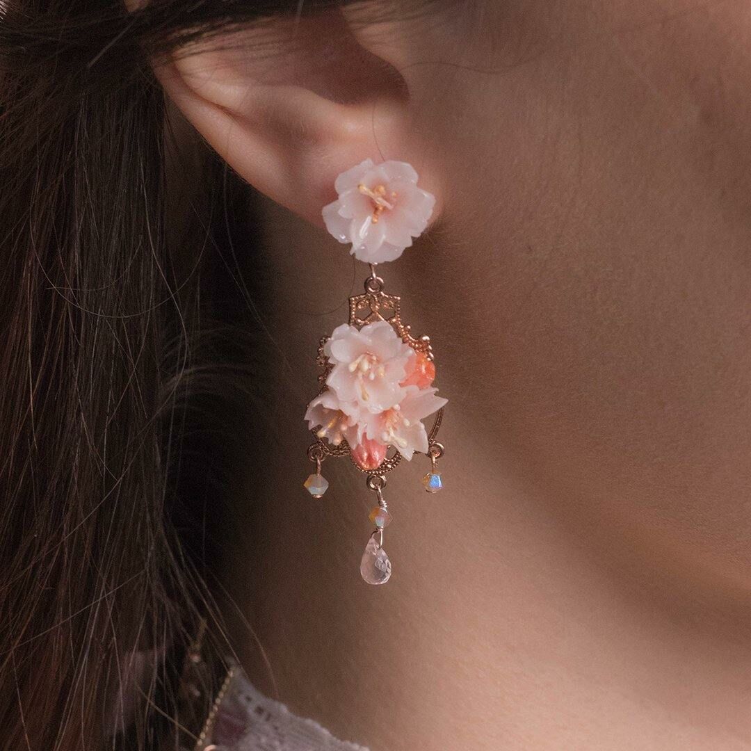 BLOSSOM Chandelier 2-way 925 Silver Earrings