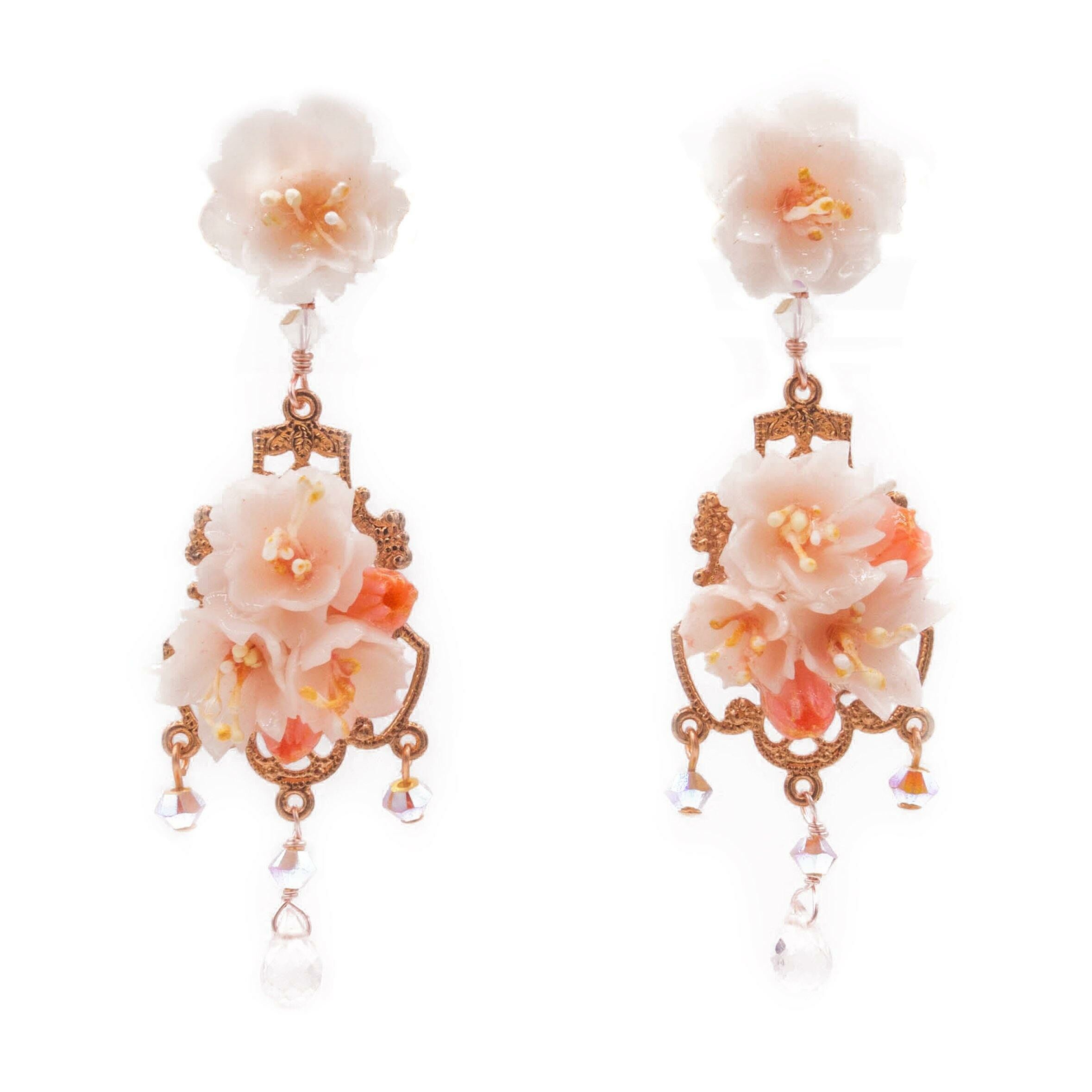 BLOSSOM Chandelier 2-way 925 Silver Earrings