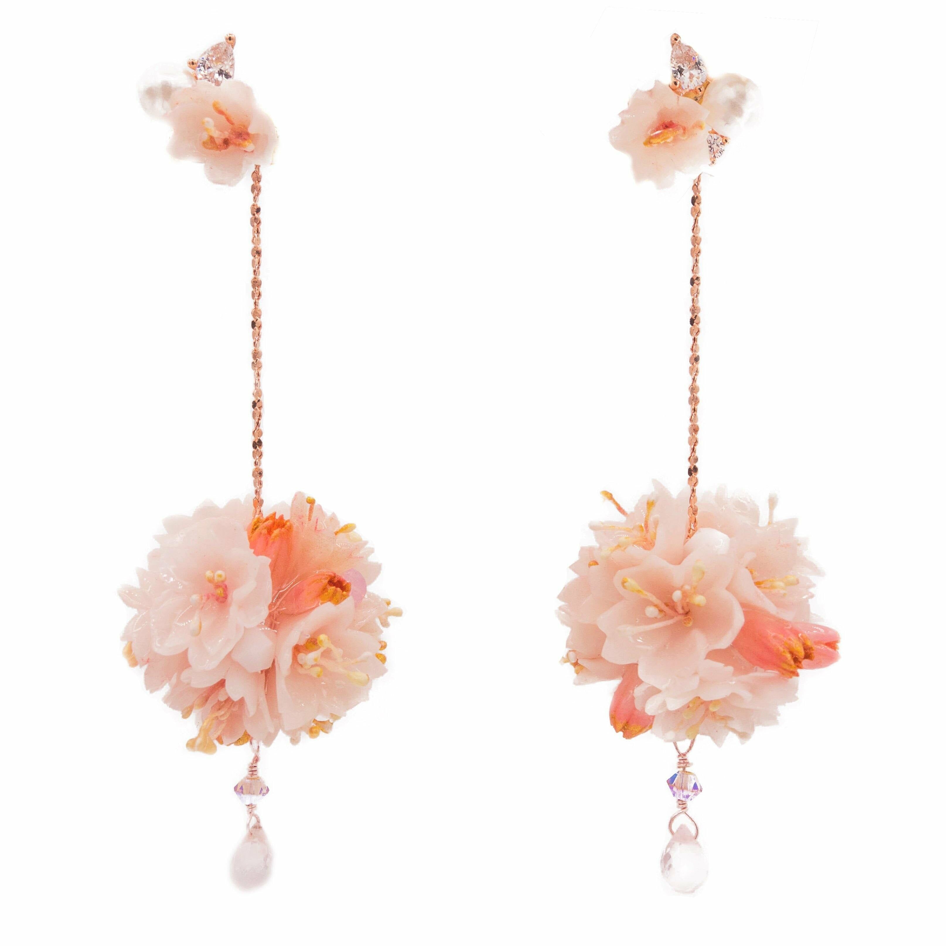 BLOSSOM Bouquet 2-way 925 Silver Earrings