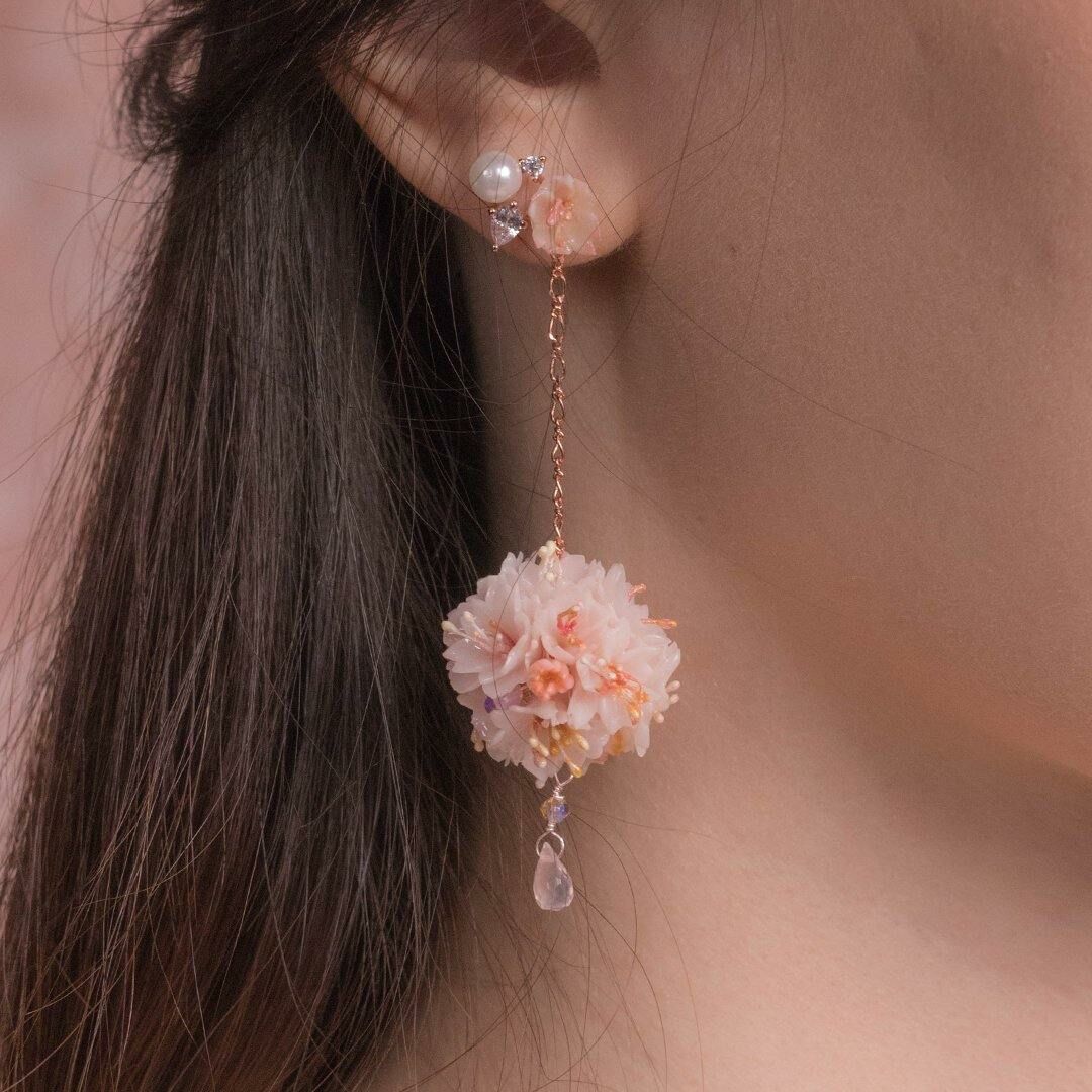BLOSSOM Bouquet 2-way 925 Silver Earrings