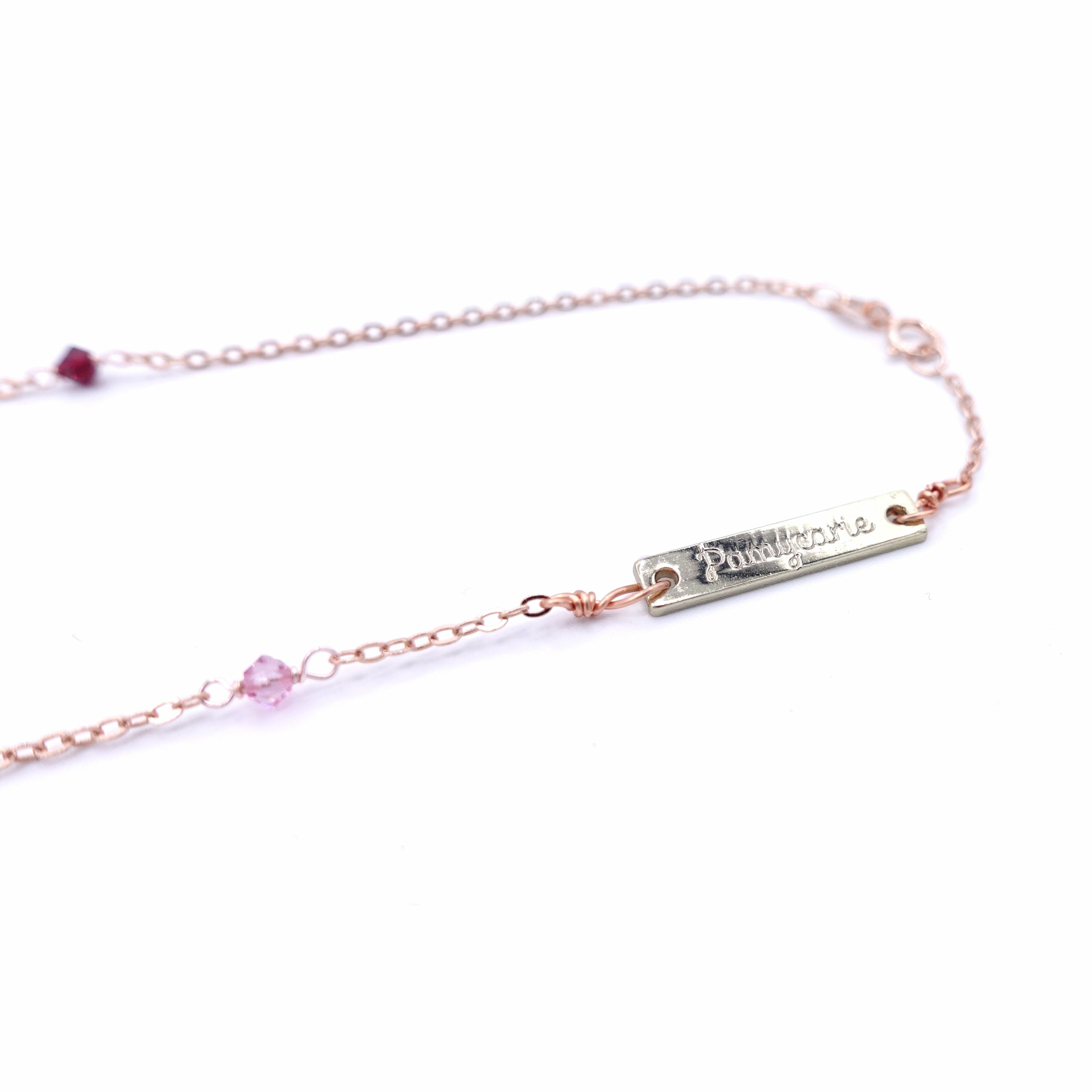 ROSY ROSIE Floral 925 Silver and Crystal Necklace