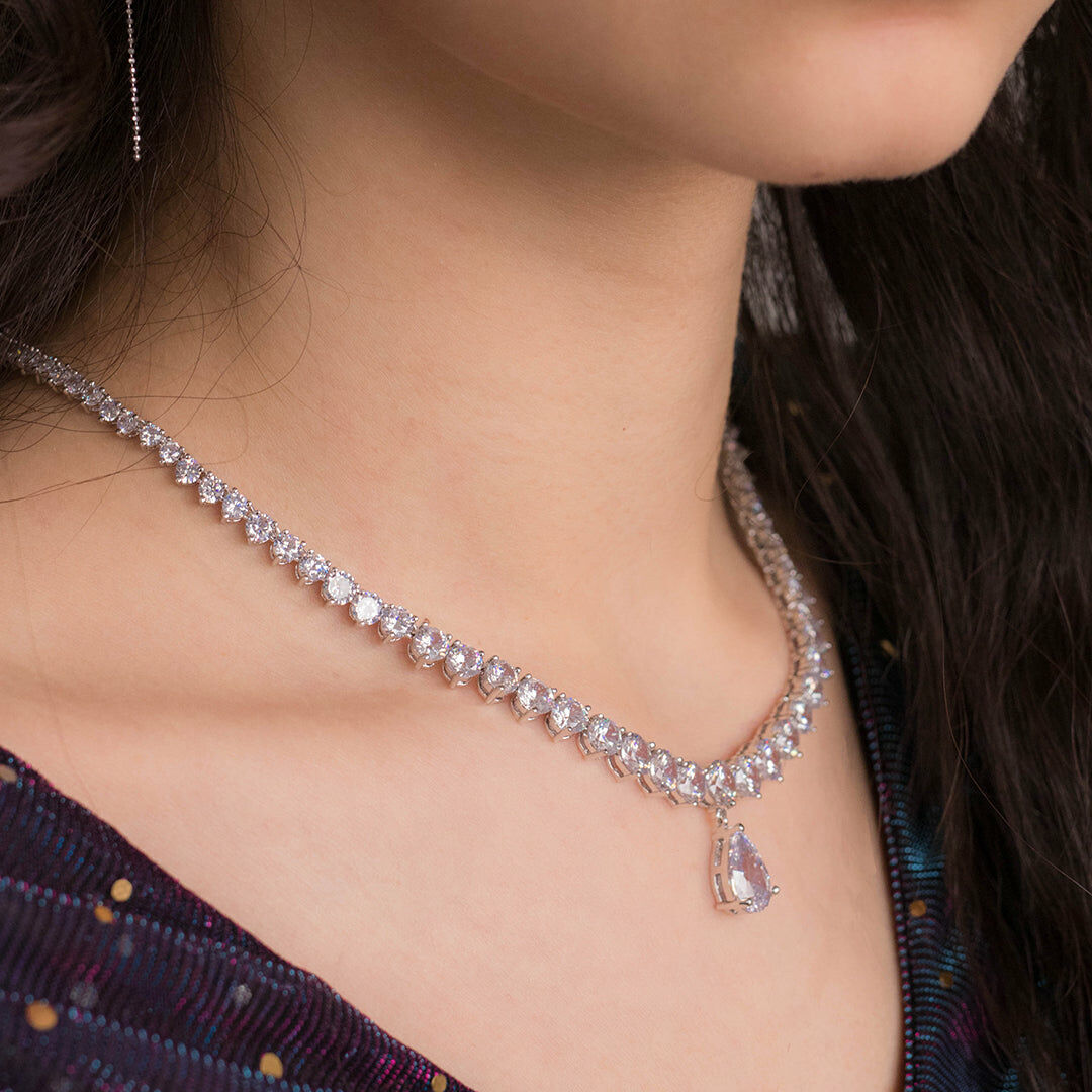 Rainshower CZ Necklace
