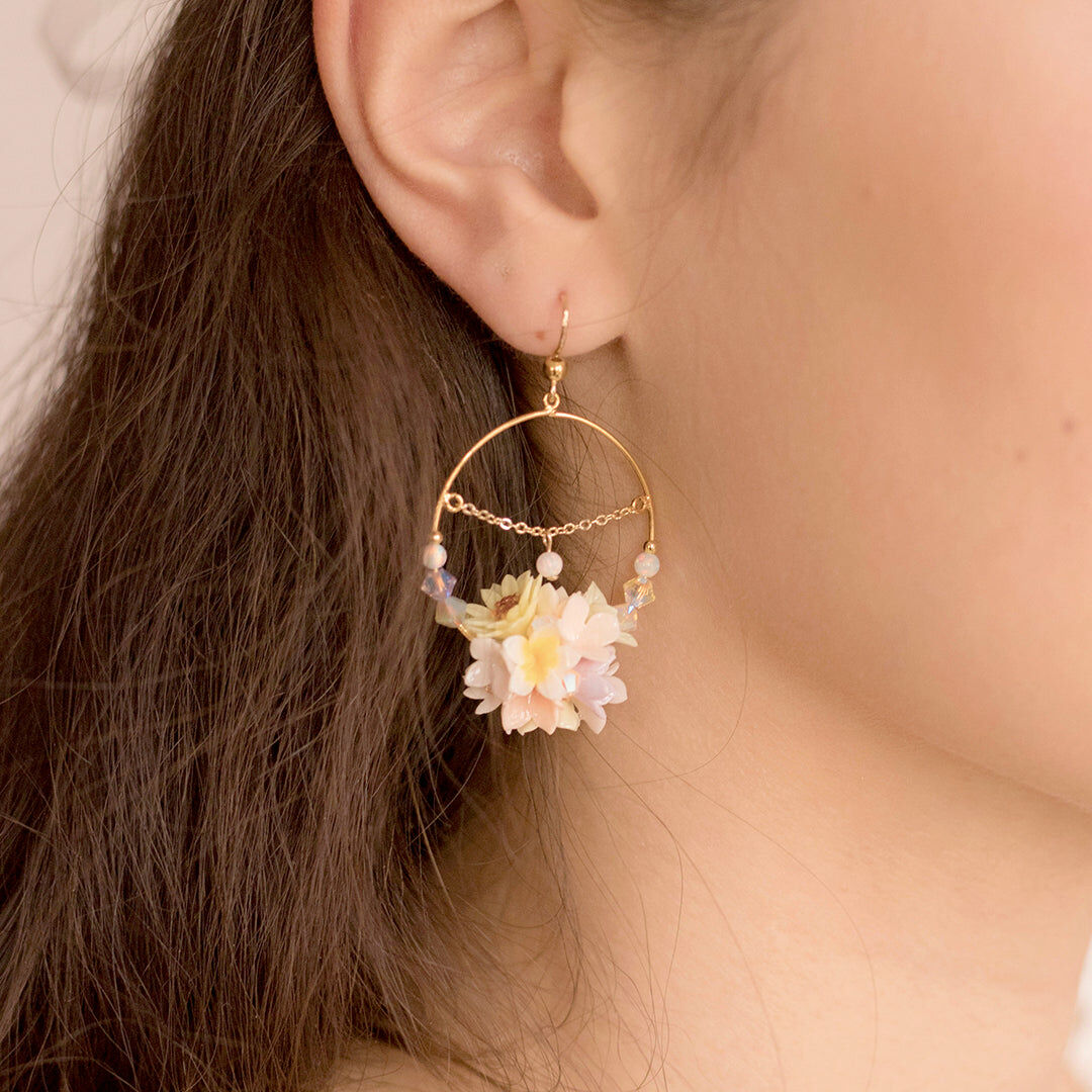 Sunshower Gold-plated 925 Silver Bouquet Earrings