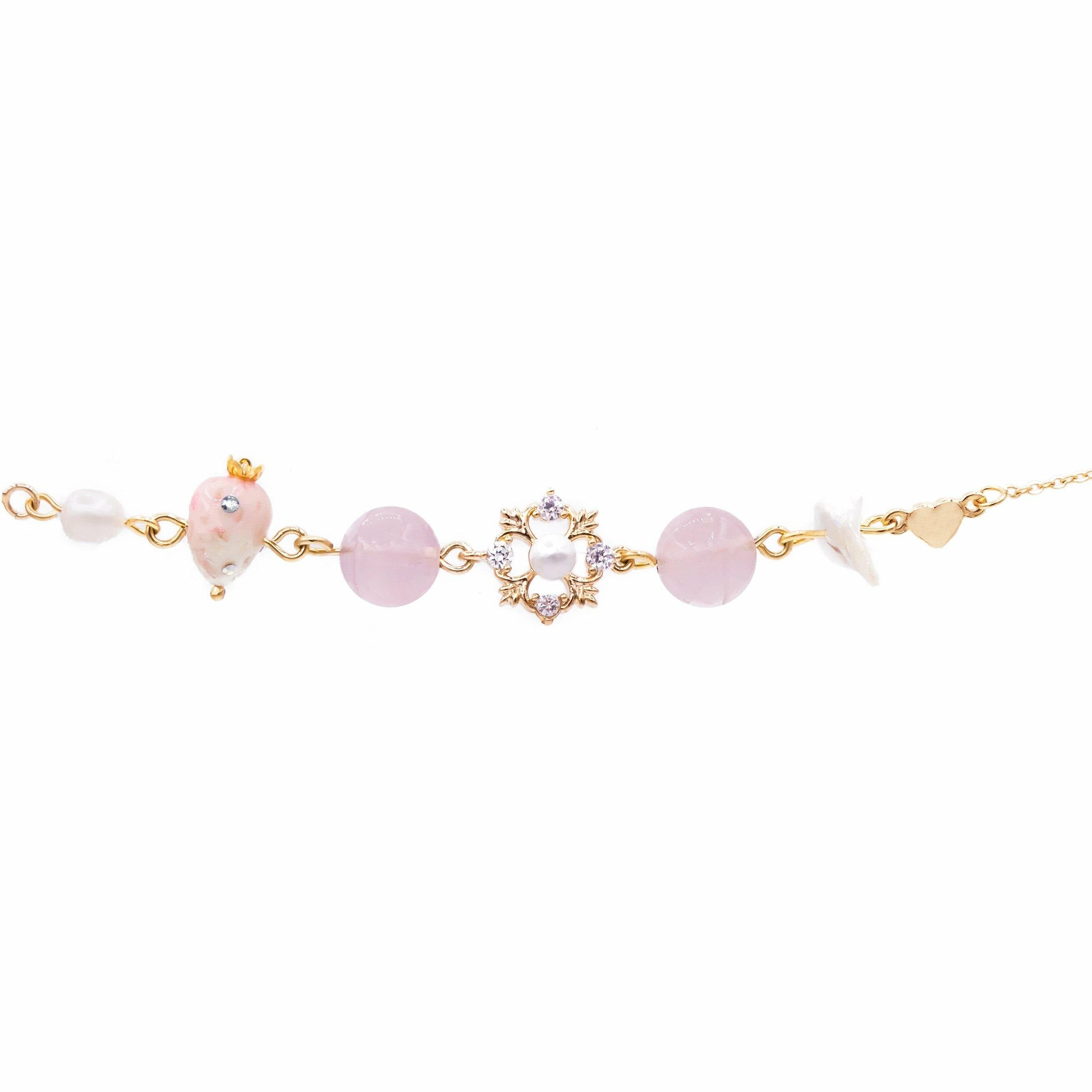 Aurora Strawberry 14K Gold-plated 925 Silver Bracelet