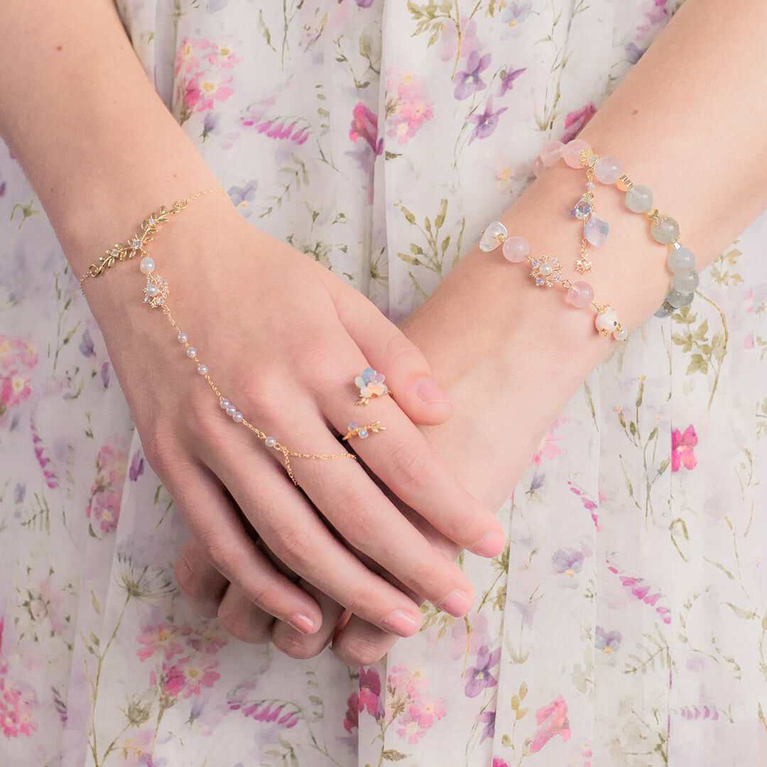 Snowy 14K Gold-plated 925 Silver T bracelet