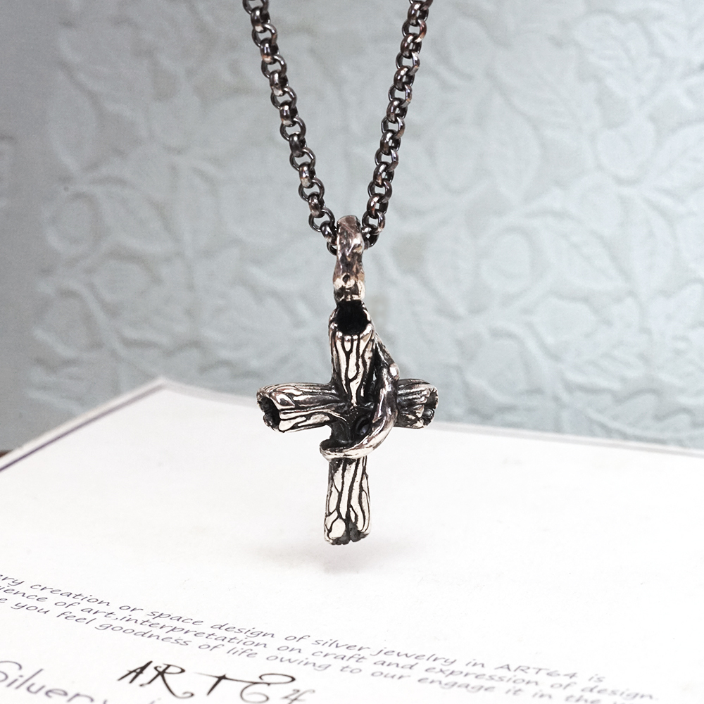 森木十字架 小款 925純銀項鍊 十字架項鍊