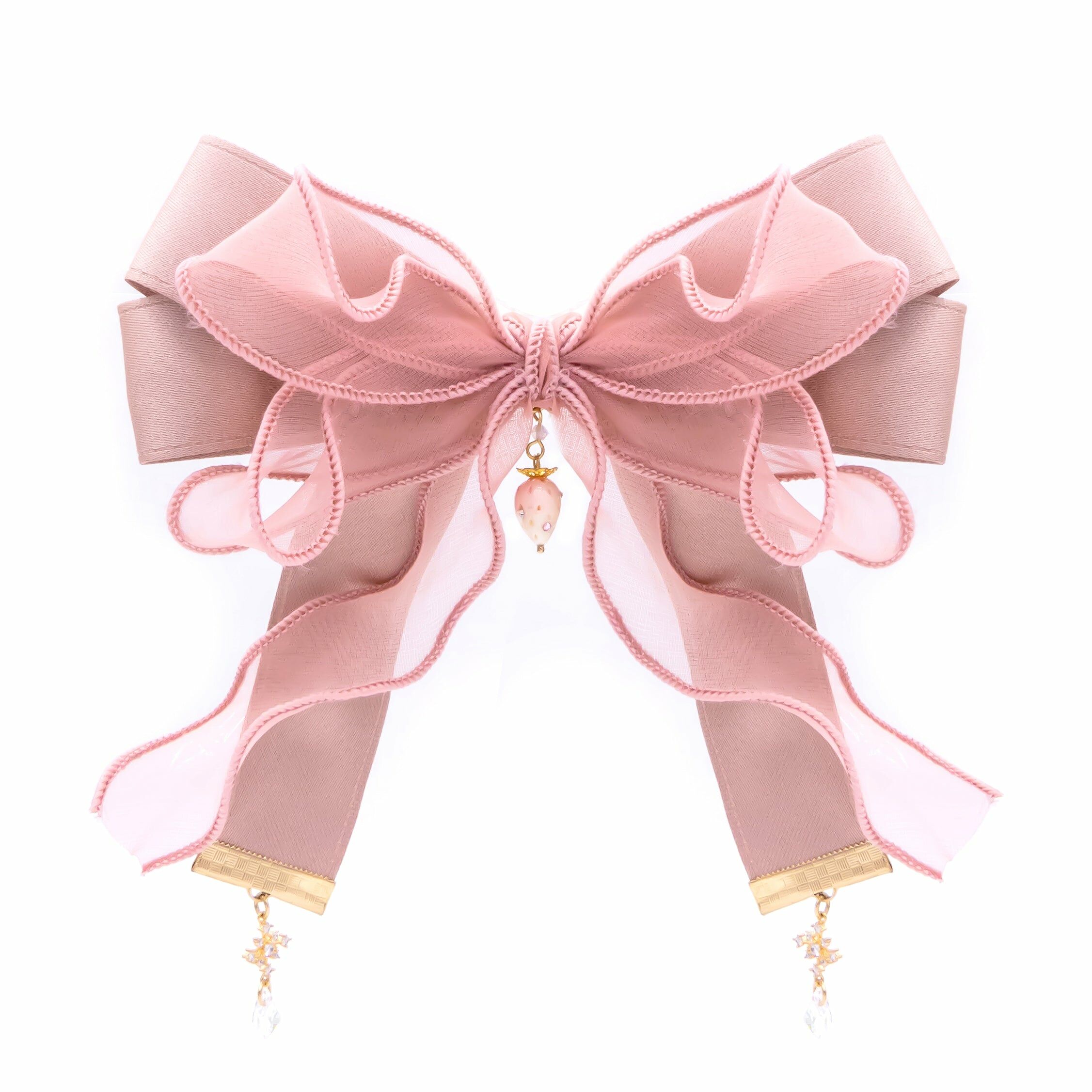 Winter's Gift Ribbon Hair Clips