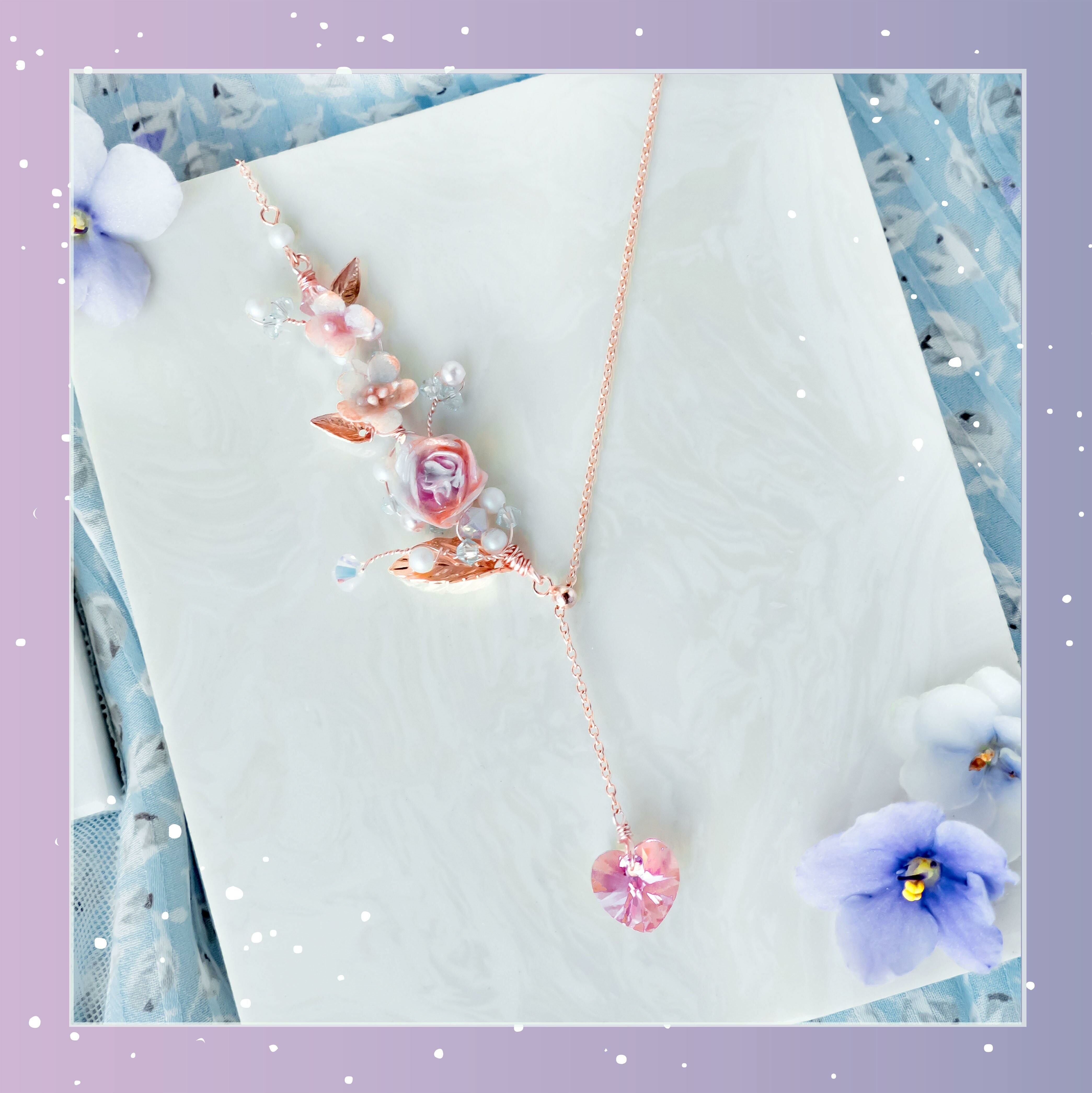 #1 ZODIAC Aquarius Garden Rose Necklace