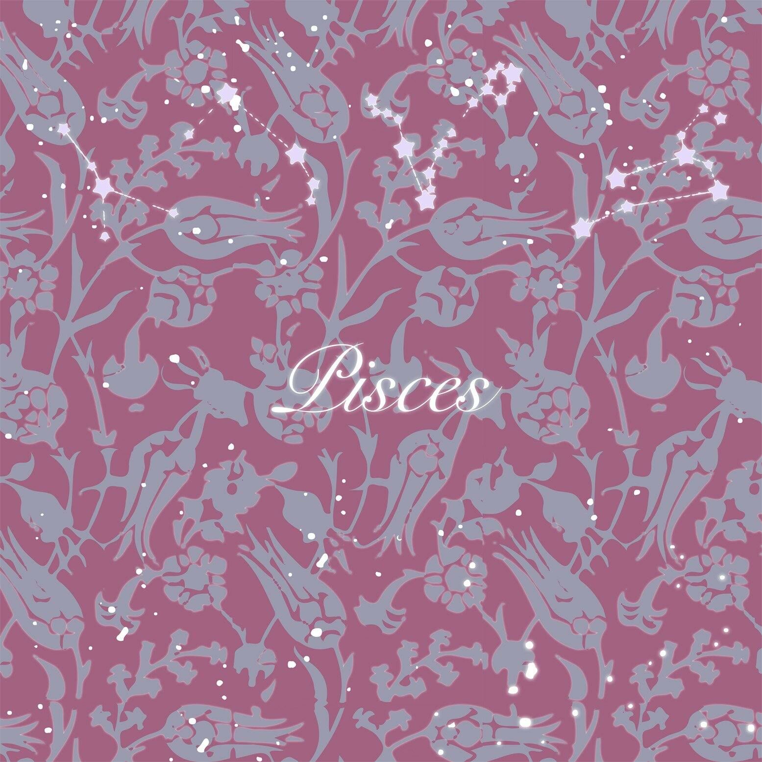 #2 ZODIAC Pisces Tulip Rose-gold Plated 925 Silver Hoop Earrings